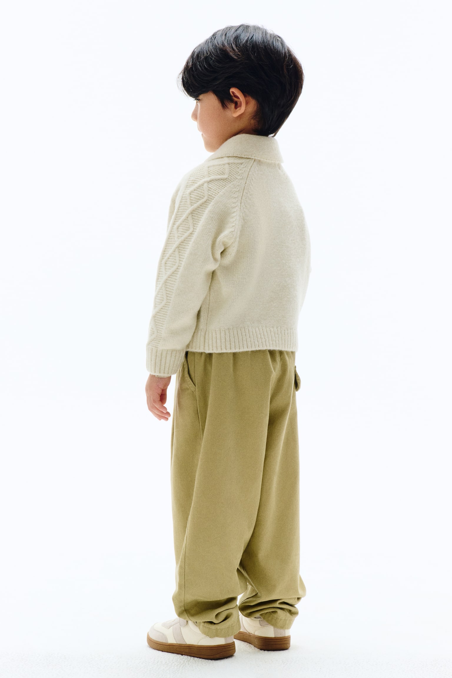 Cable-knit cardigan - Light beige - 5