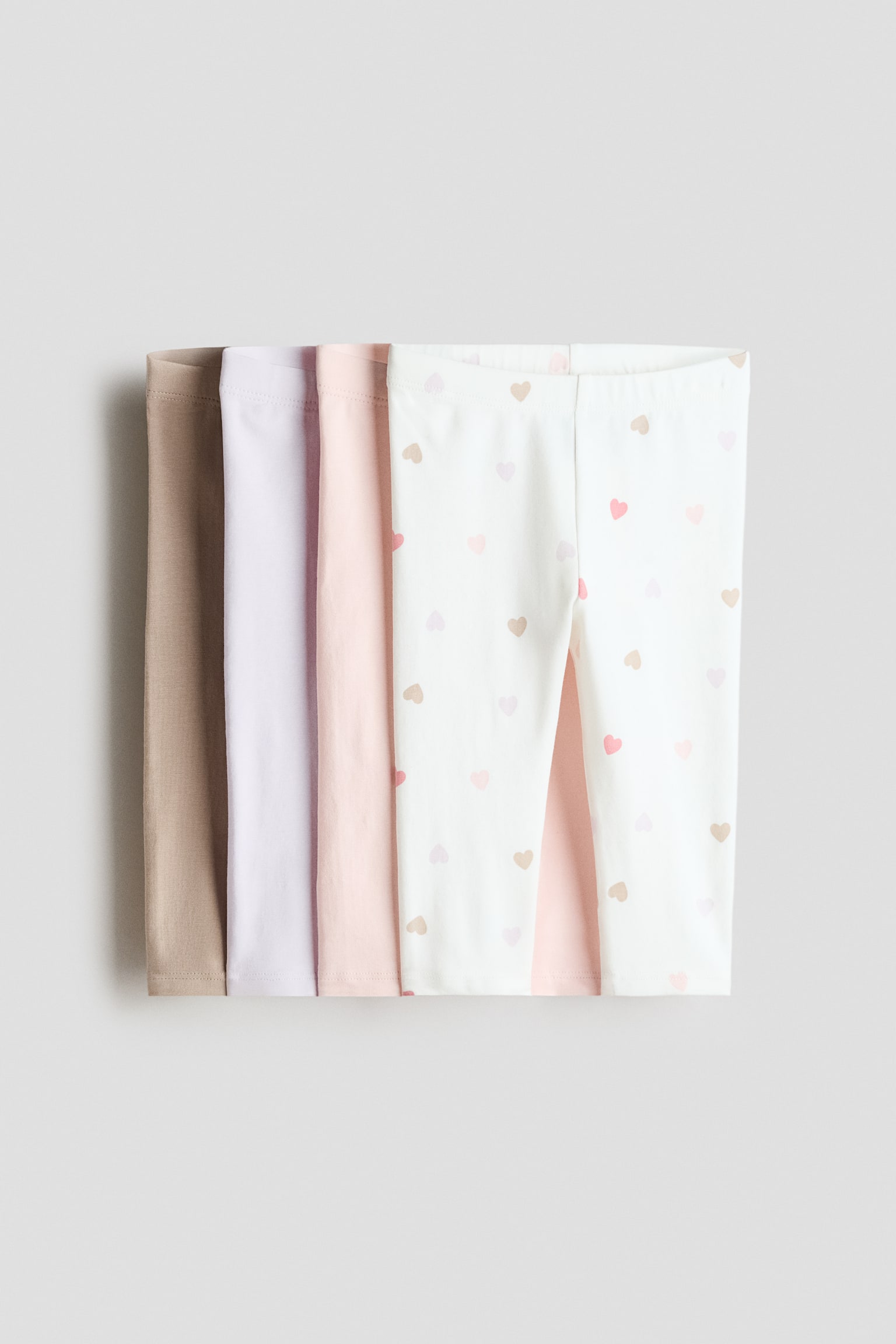 4-pack cotton jersey leggings - Light purple/Hearts/Beige/Giraffes/Navy blue/Red/Pink/Cherries/Light beige/Dark grey/Pink/Light pink/Pink/Turquoise/Pink/Hearts/Pink/Floral/Purple/Dark red/Light green/Floral/Green/Purple/Beige/Bunny - 1