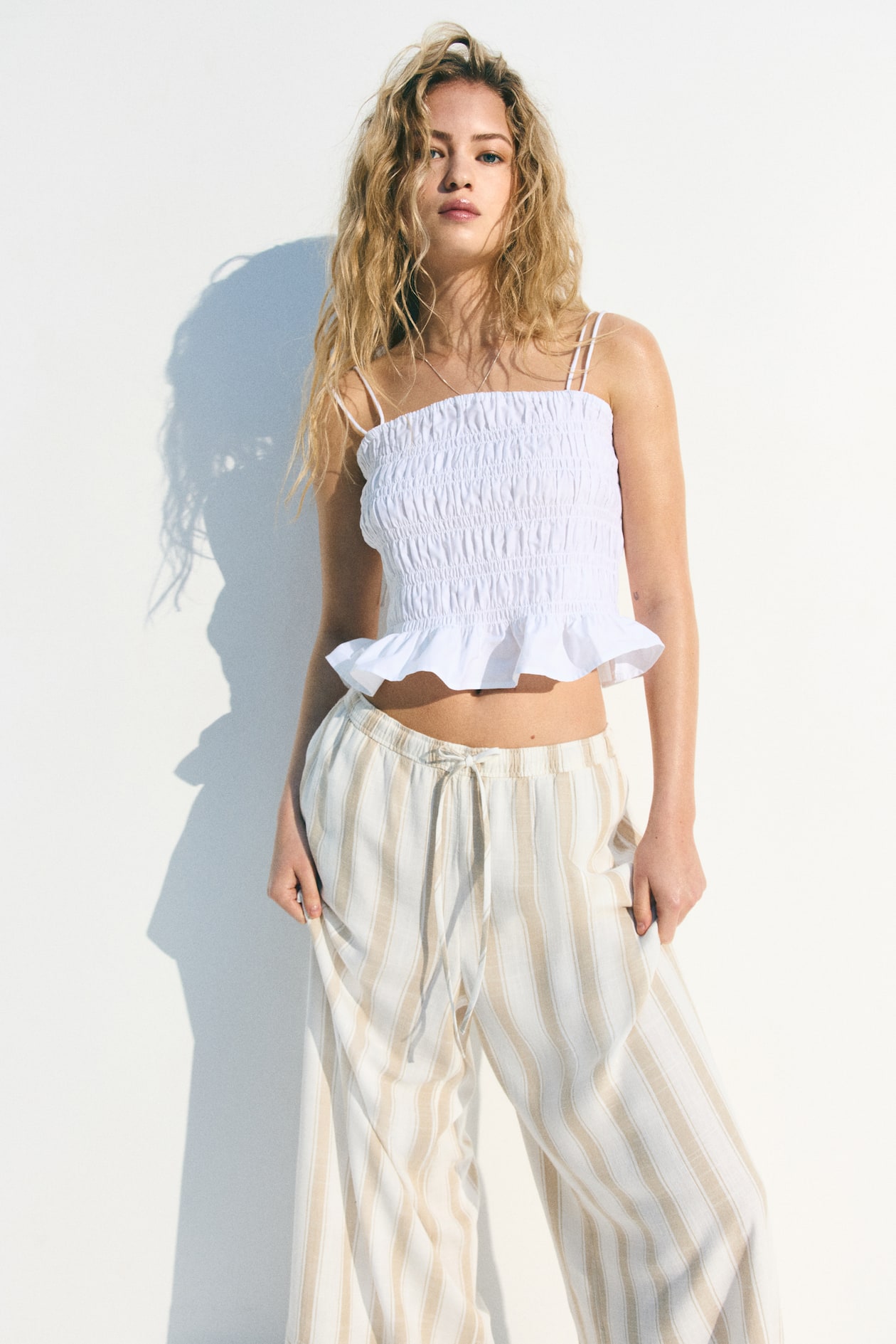 Linen-Blend Drawstring Pants - image 5