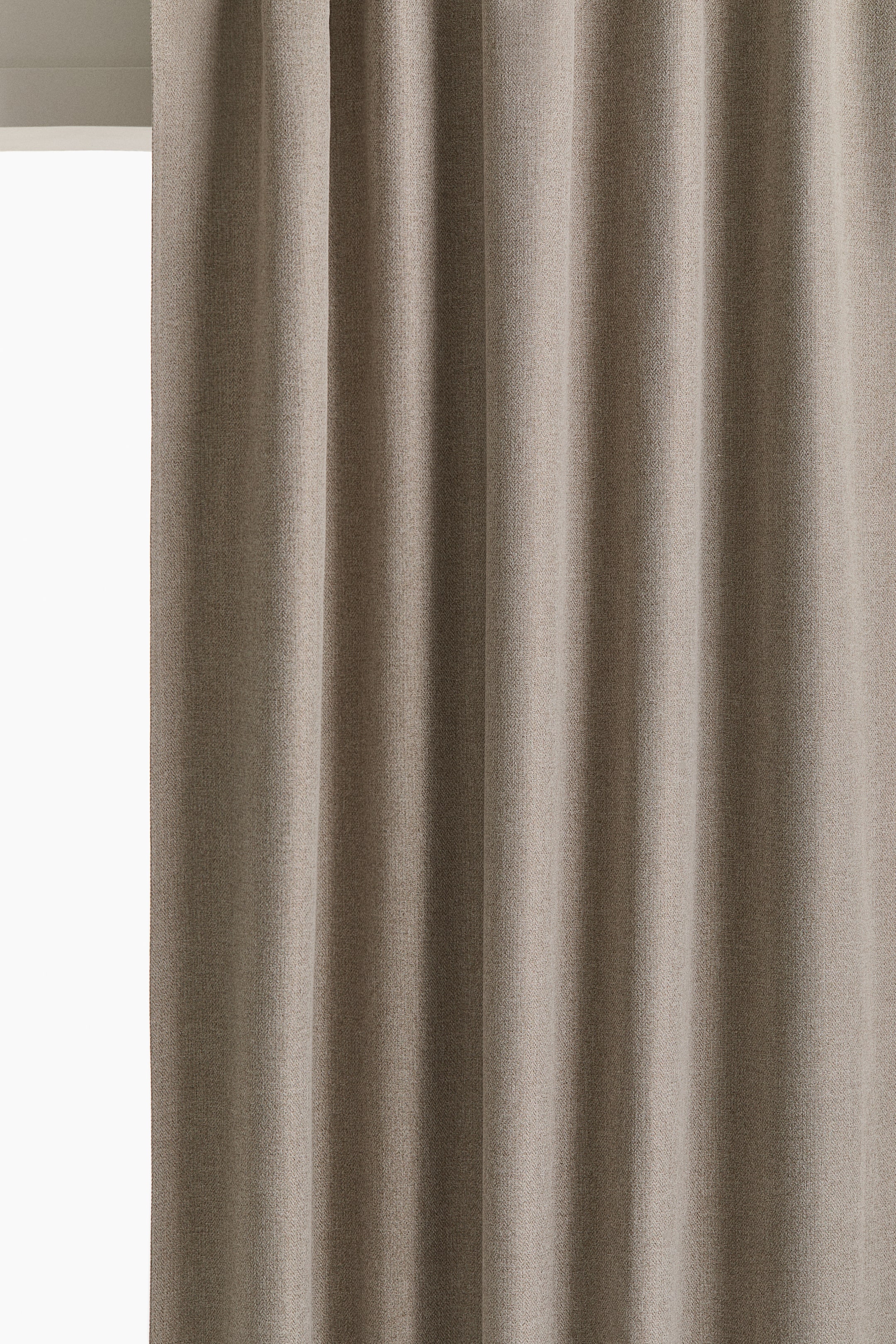 View larger image: Single-Pack Long and Wide Blackout Curtain Panel - Beige melange - Home All | H&M US 1