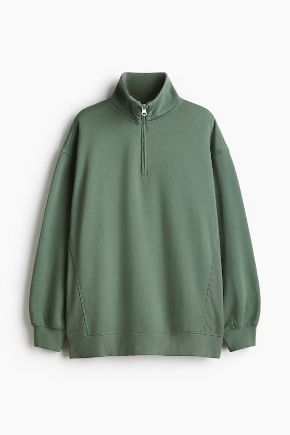 Женские худи H&M Half-Zip Sweatshirt