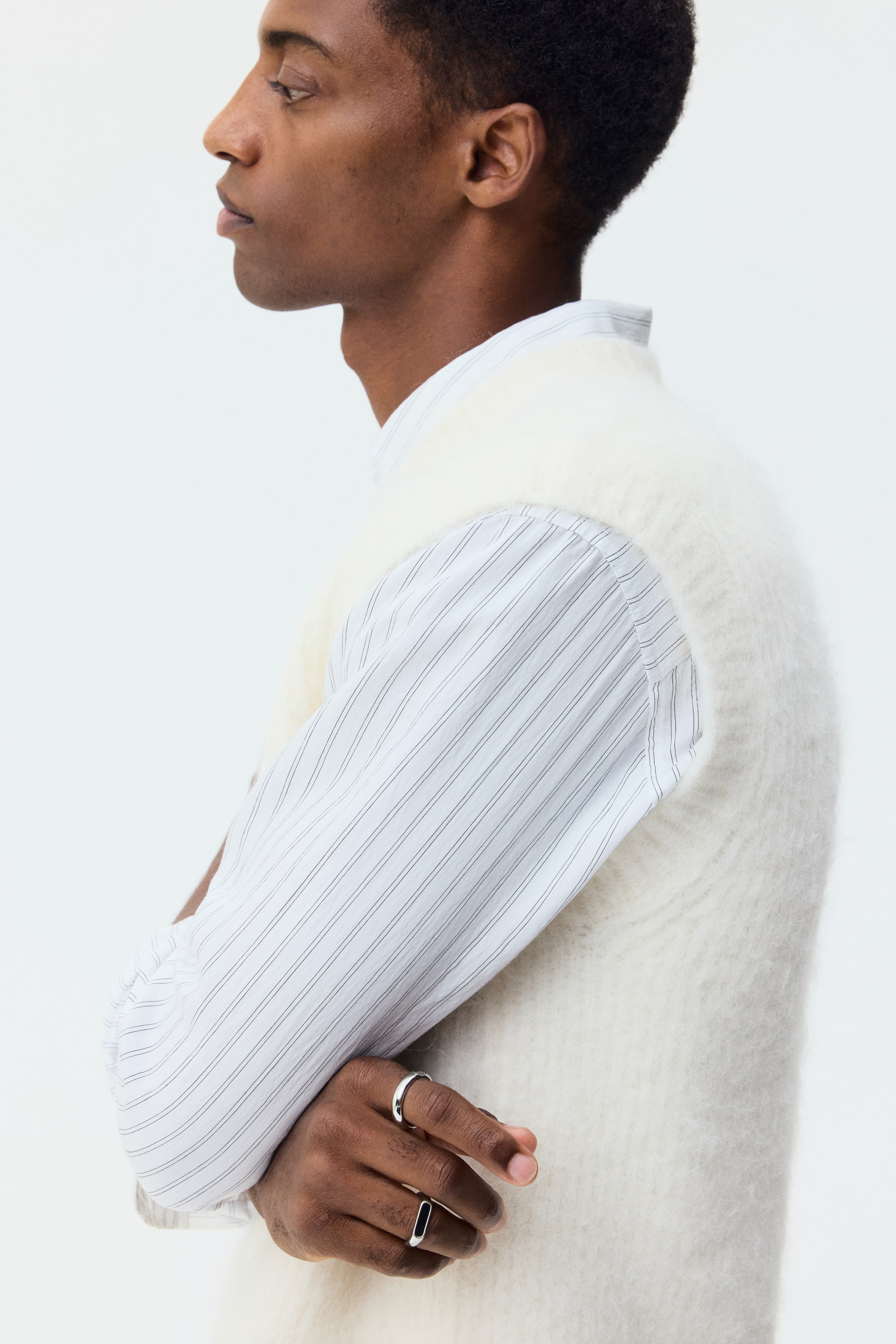 Prikaži veću sliku: Loose Fit Alpaca-blend sweater vest - Krem - Men | H&M RS 5