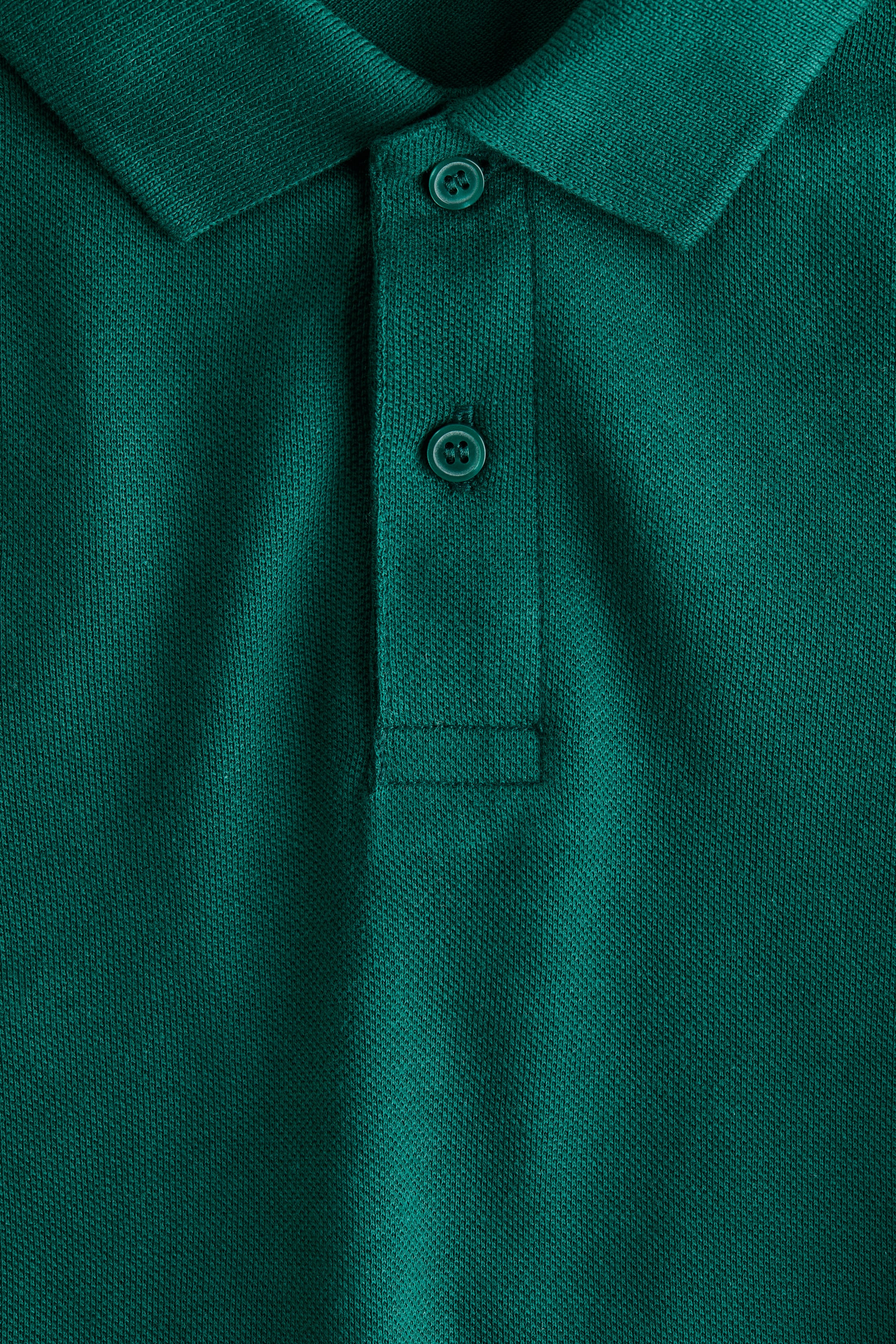 Agrandir l'image: Polo à manches longues en coton - Vert foncé - ENFANT | H&M BE 2