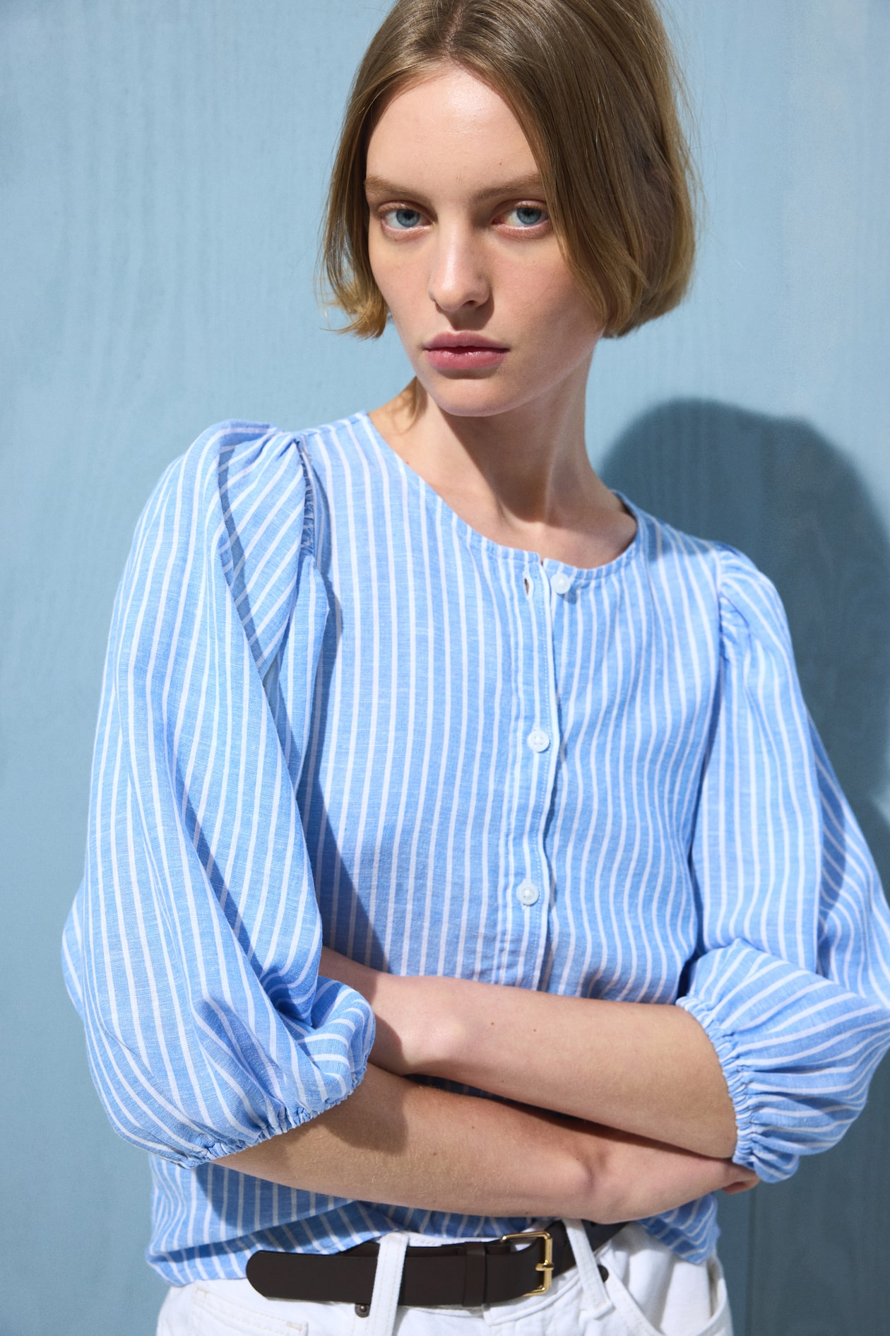 Linen-Blend Blouse - image 2