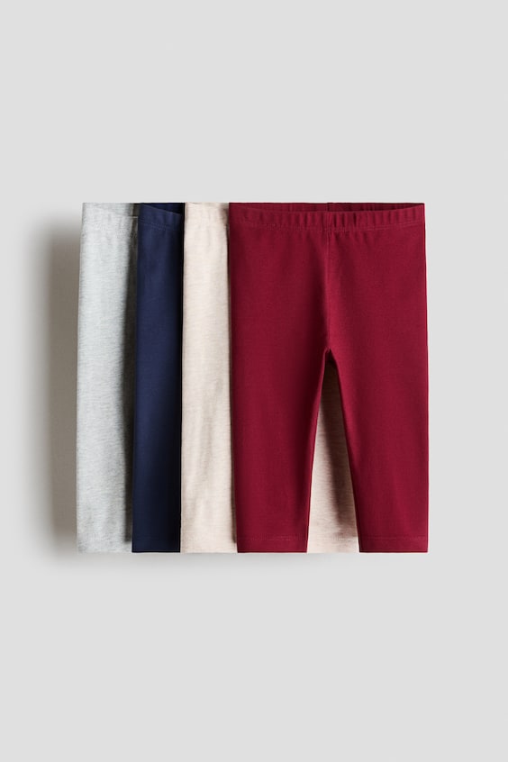 Детские леггинсы H&M 4-pack Cotton Jersey Leggings