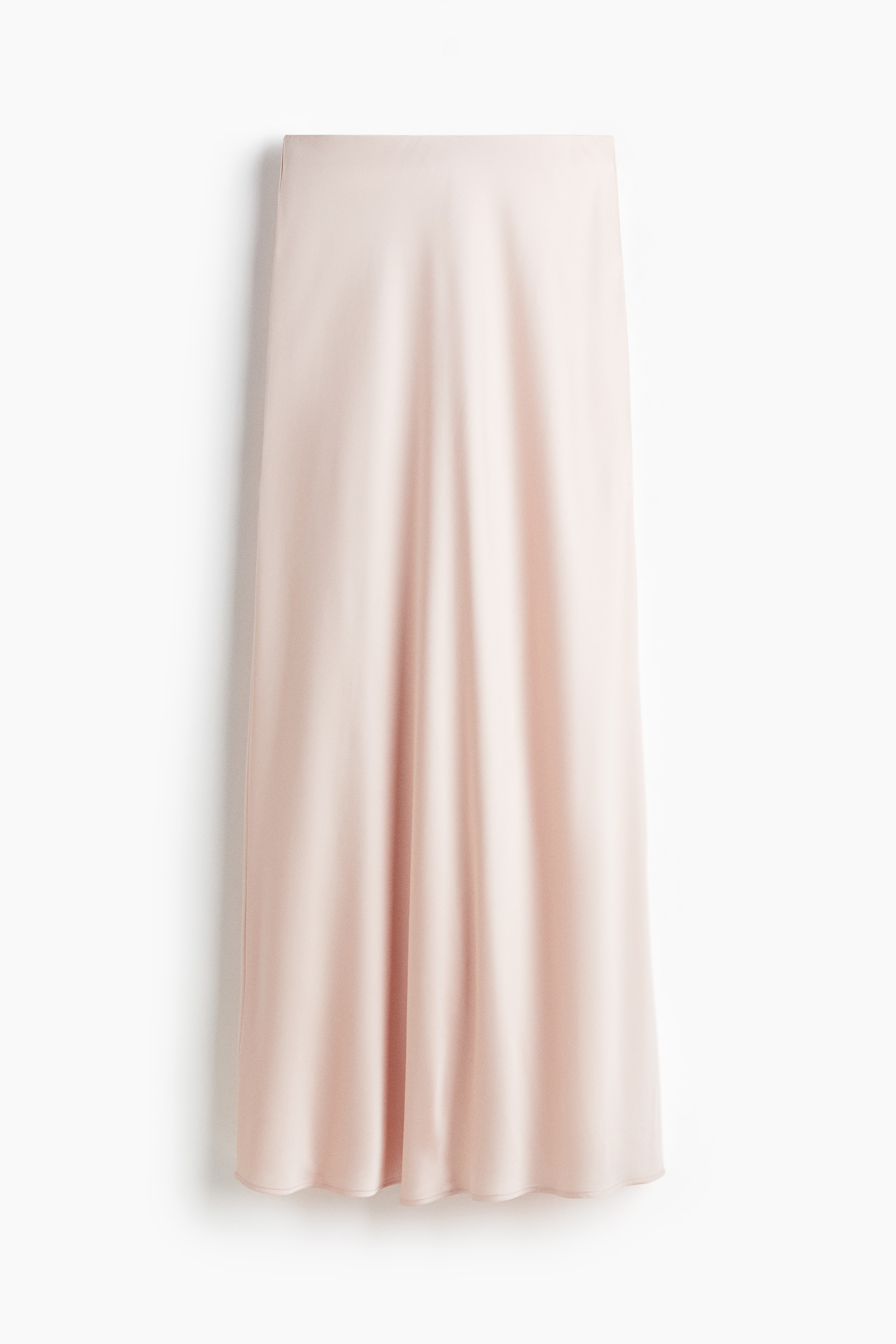 Slipkjol i satin - Puderrosa