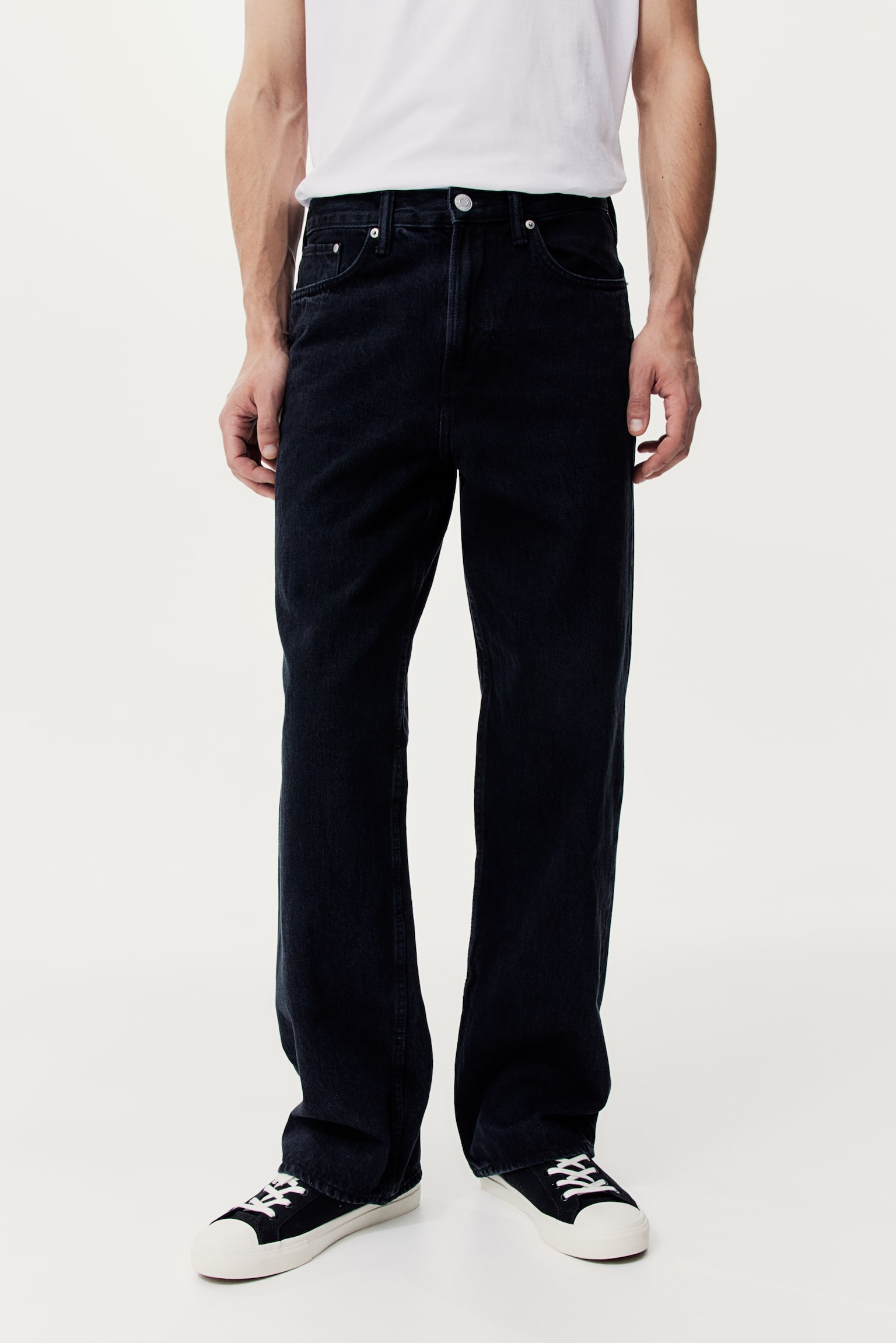 Straight Relaxed High Jeans - Black/Denim blue/Light denim blue - 5