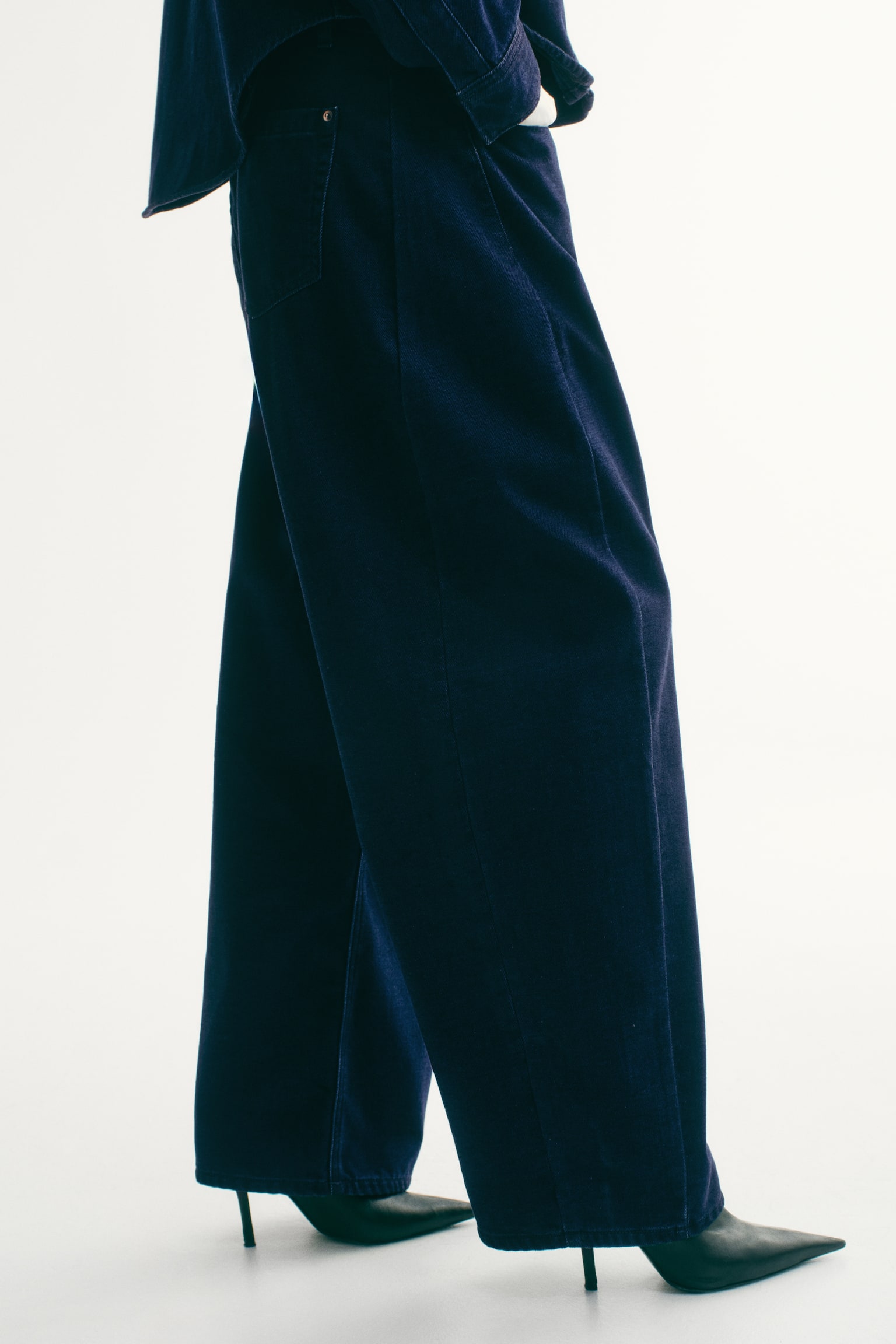 Barrel Regular Jeans - כחול ג'ינס כהה - 3