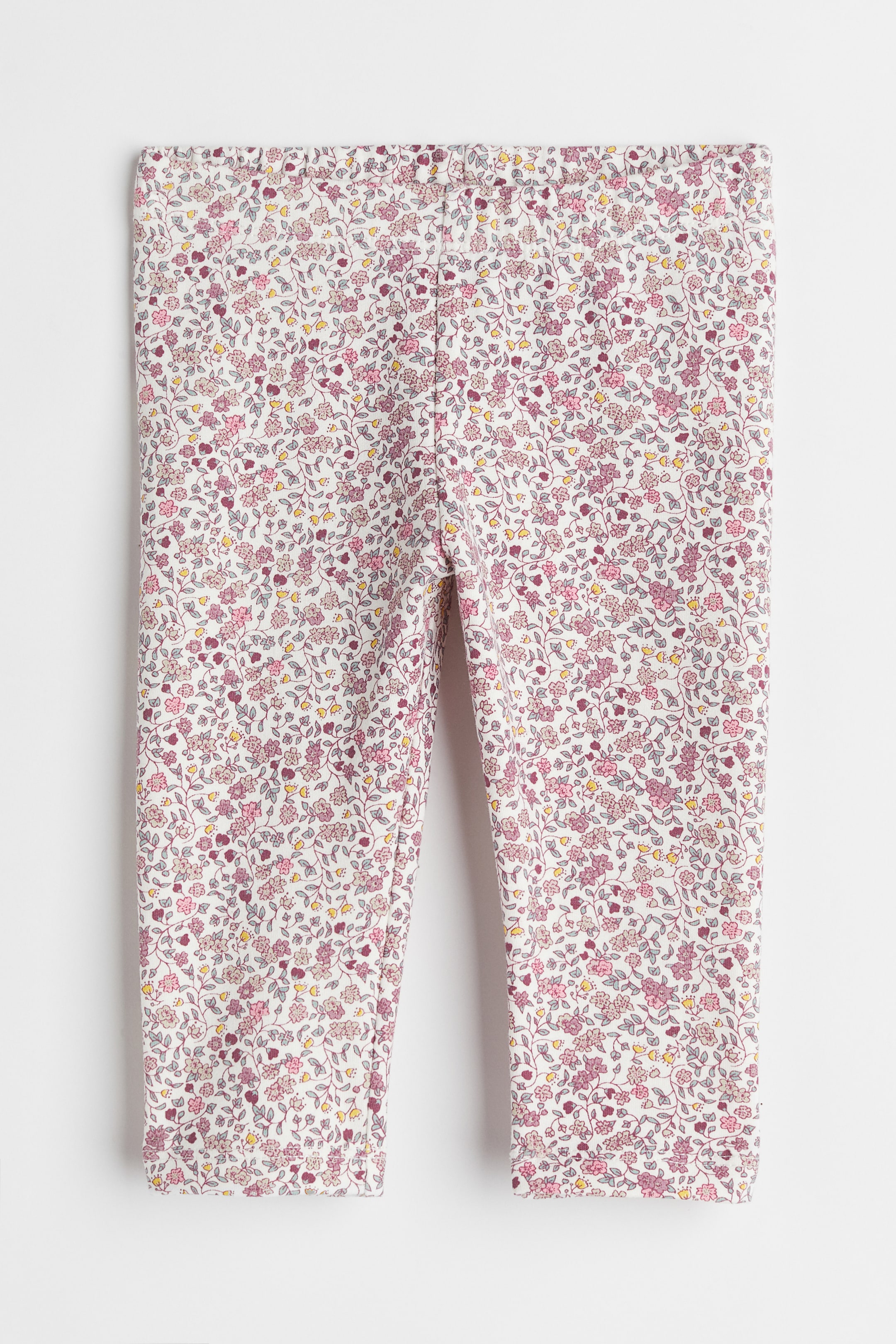 查看大圖: 刷毛內裡內搭褲 - 白色/花朵 - Kids | H&M 1