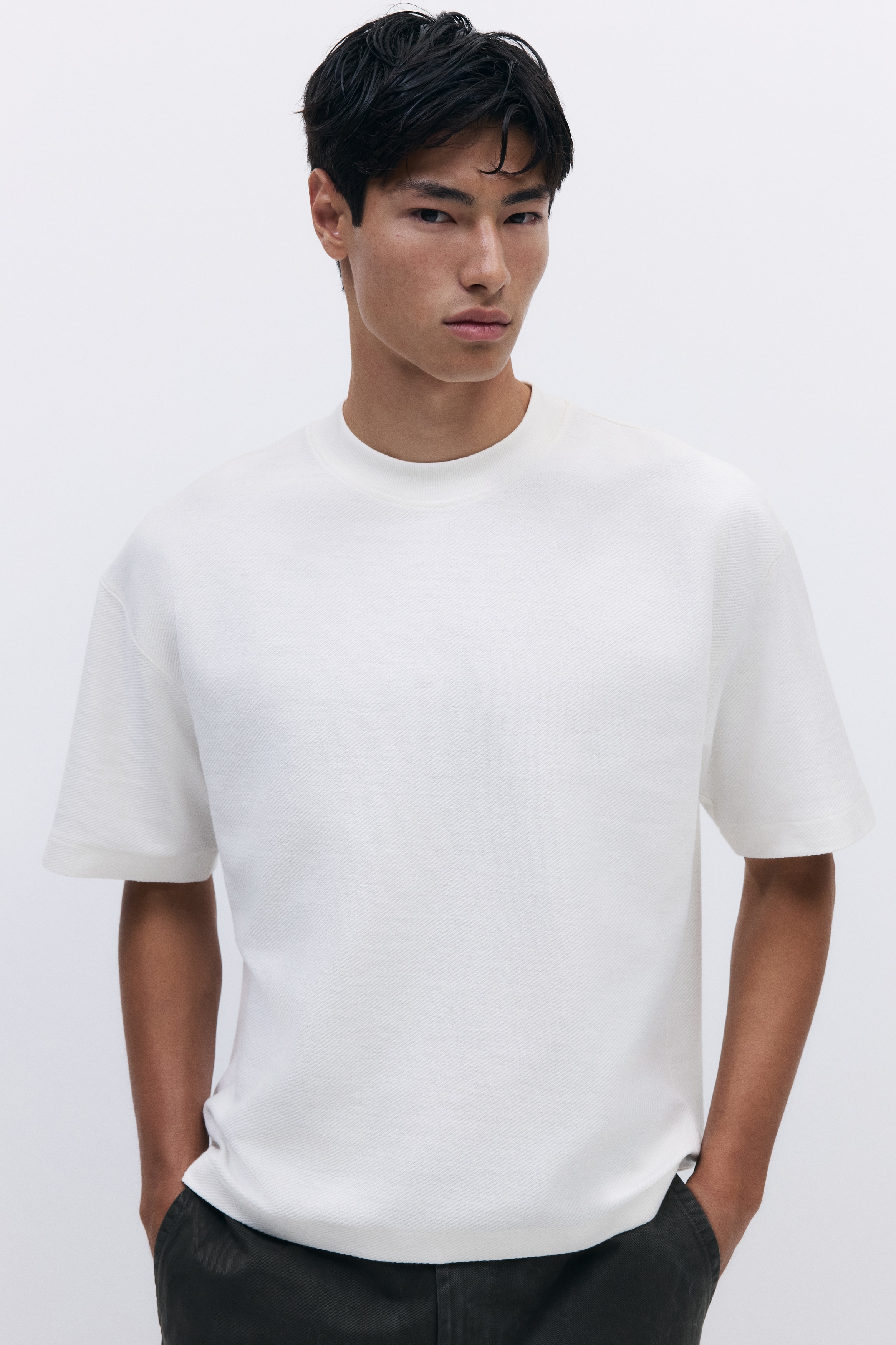 Oversized Fit T-Shirt - White - Men | H&M US