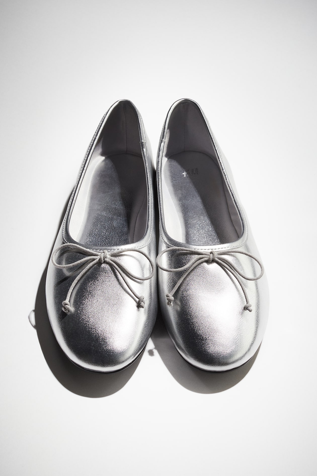 Ballet pumps Silver-coloured Ladies H&M IN