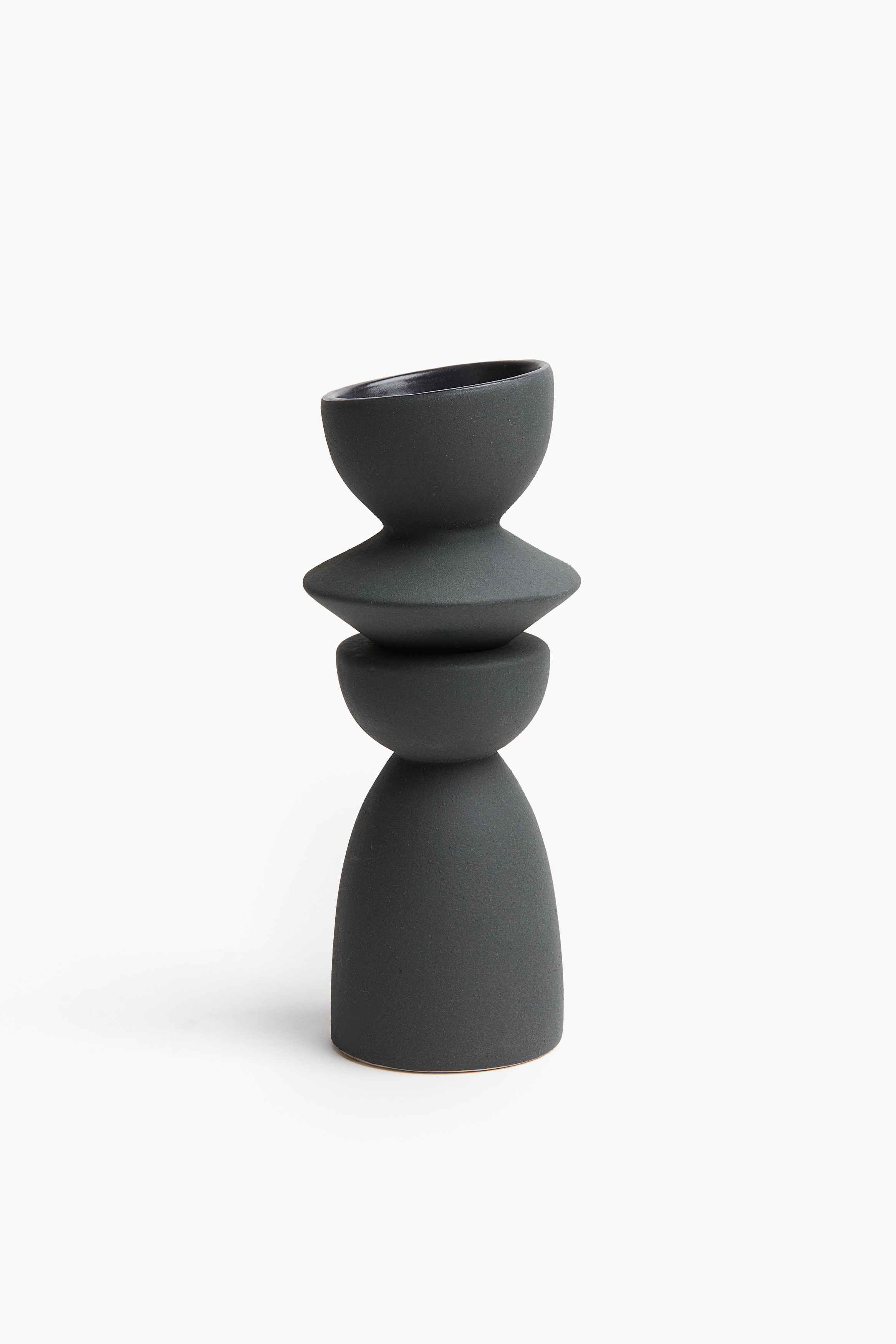 Kähler Designer Kerzenständer Aus Steingut – Grün, Ø 7,5 Cm, Skandinavisches Design