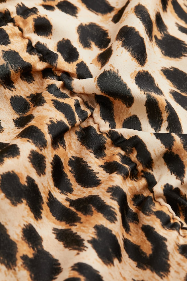 Gathered blouse - Beige/Leopard-print/Dark brown/Black/Patterned/Orange/dc - 3