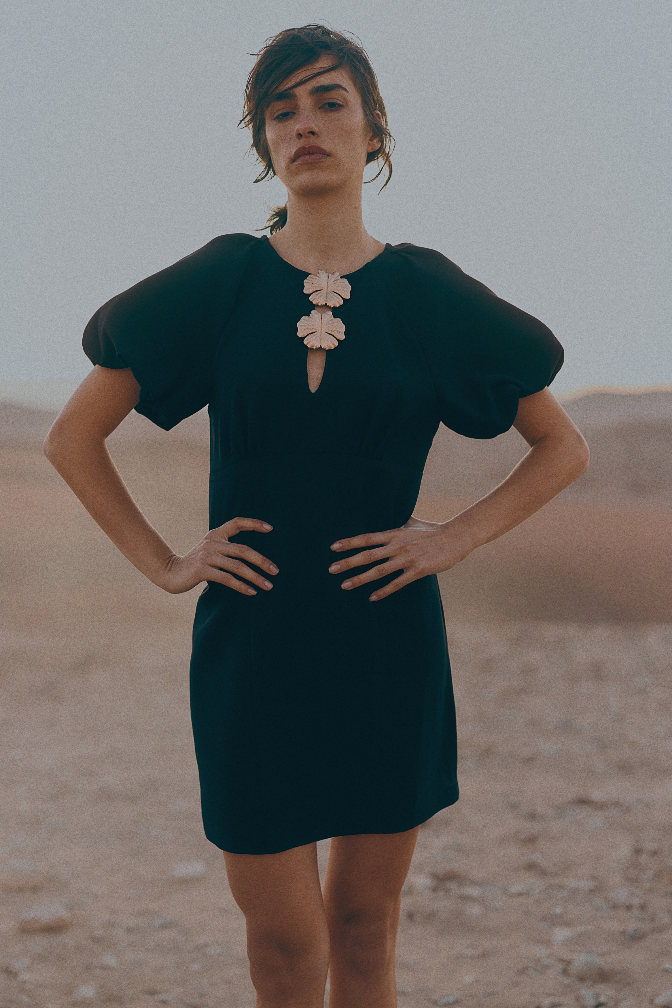 Kleid mit Verzierung - Schwarz