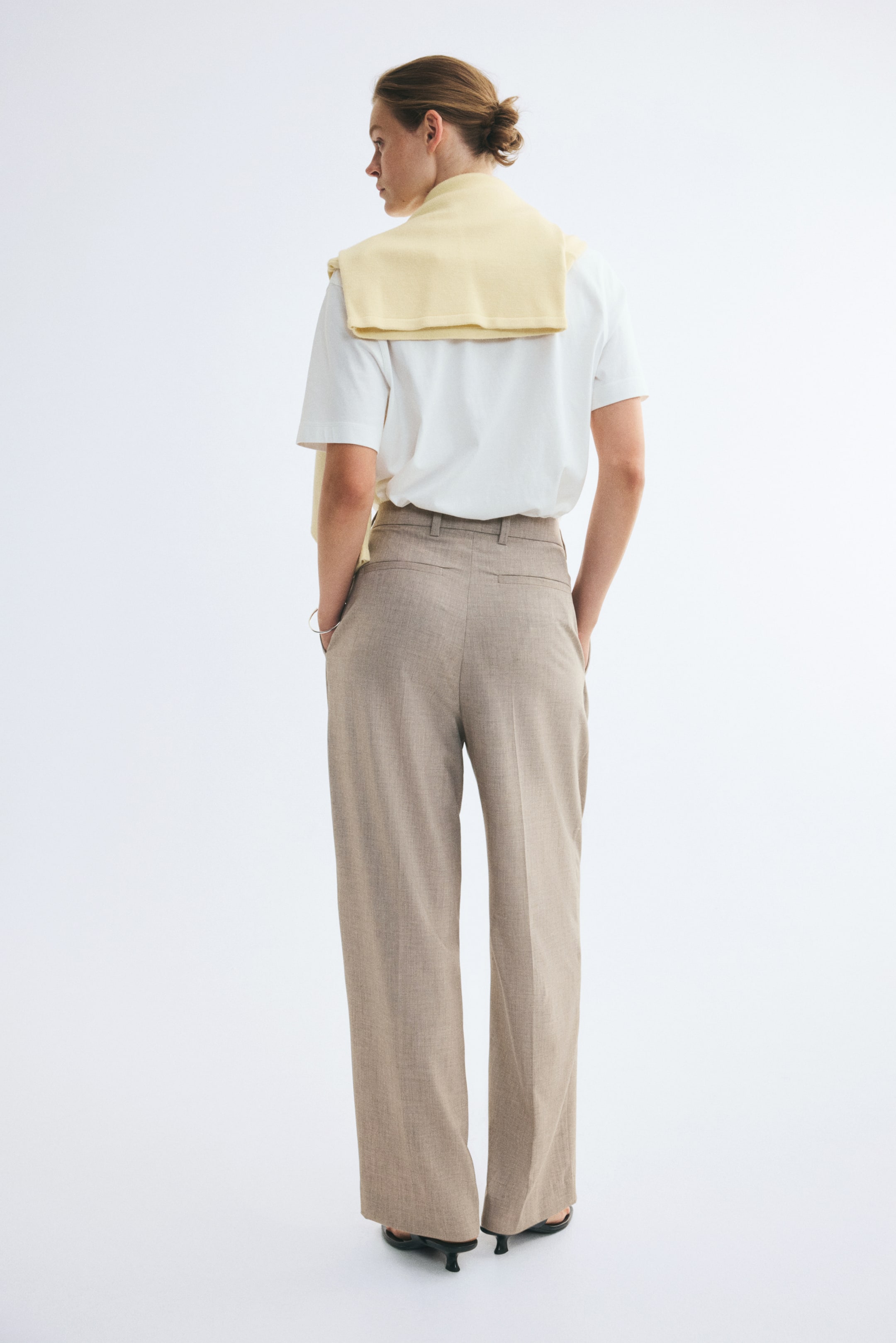 Barrel-Leg Dress Pants