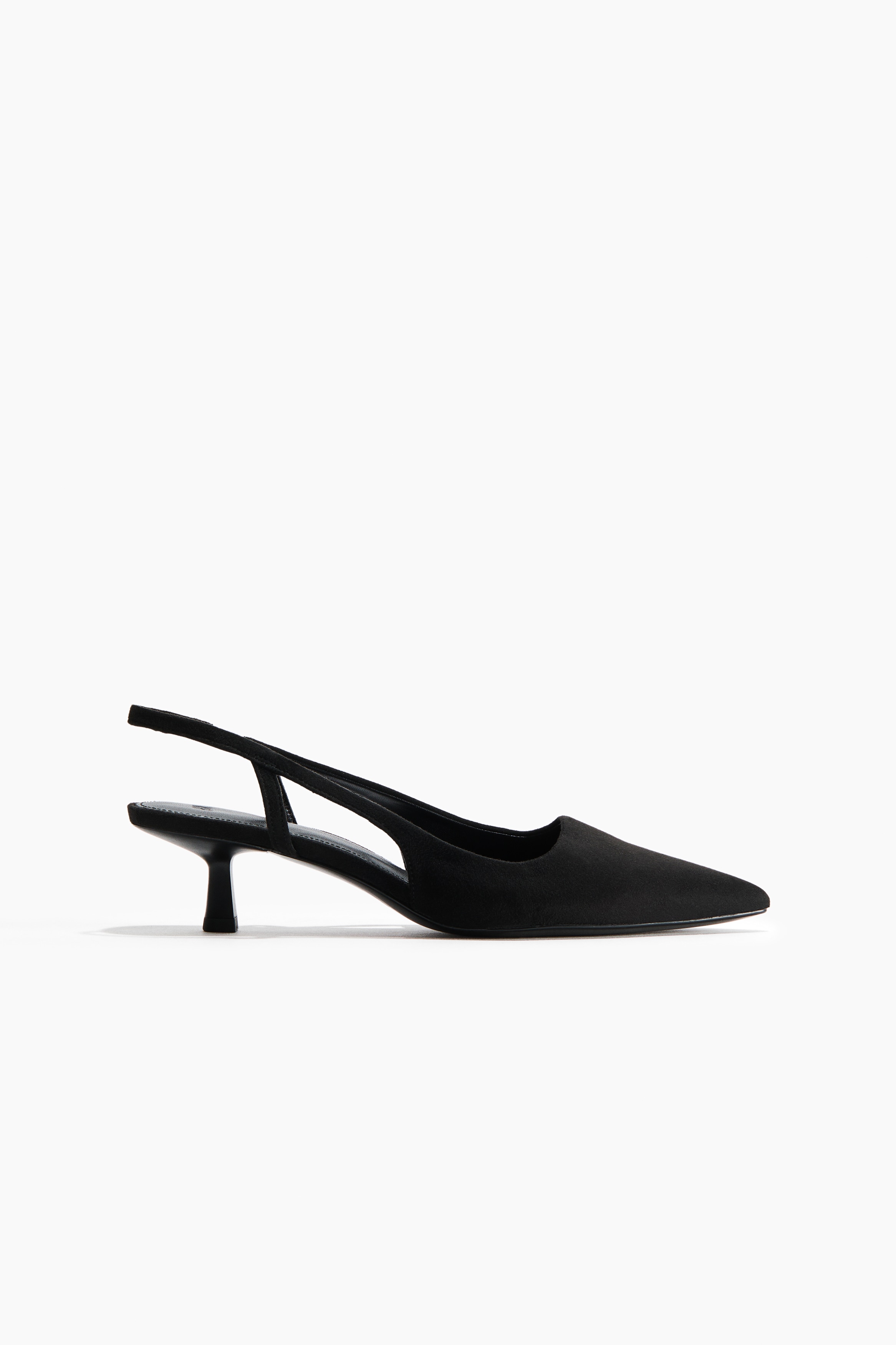 Giày slingback gót nhỏ - Màu đen/Màu be khói/Màu đen