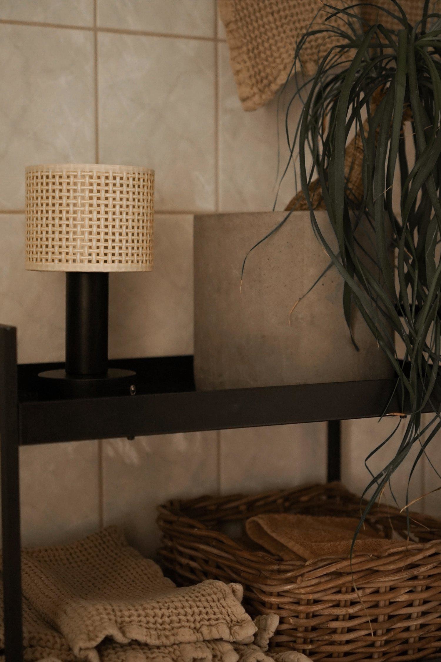 Wiederaufladbare Lampe Tiara - Schwarz/Messing