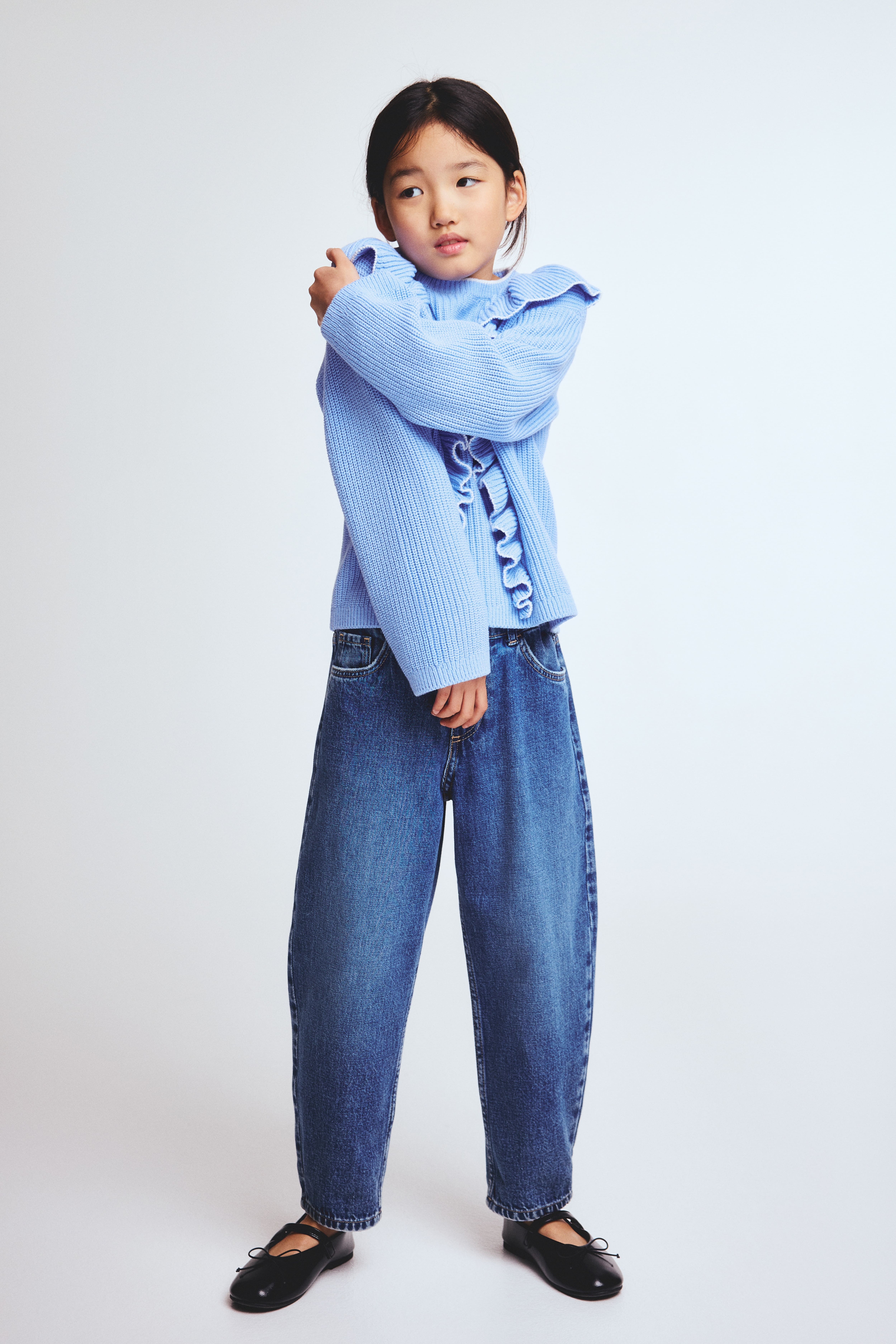 Ruffle-Trimmed Sweater