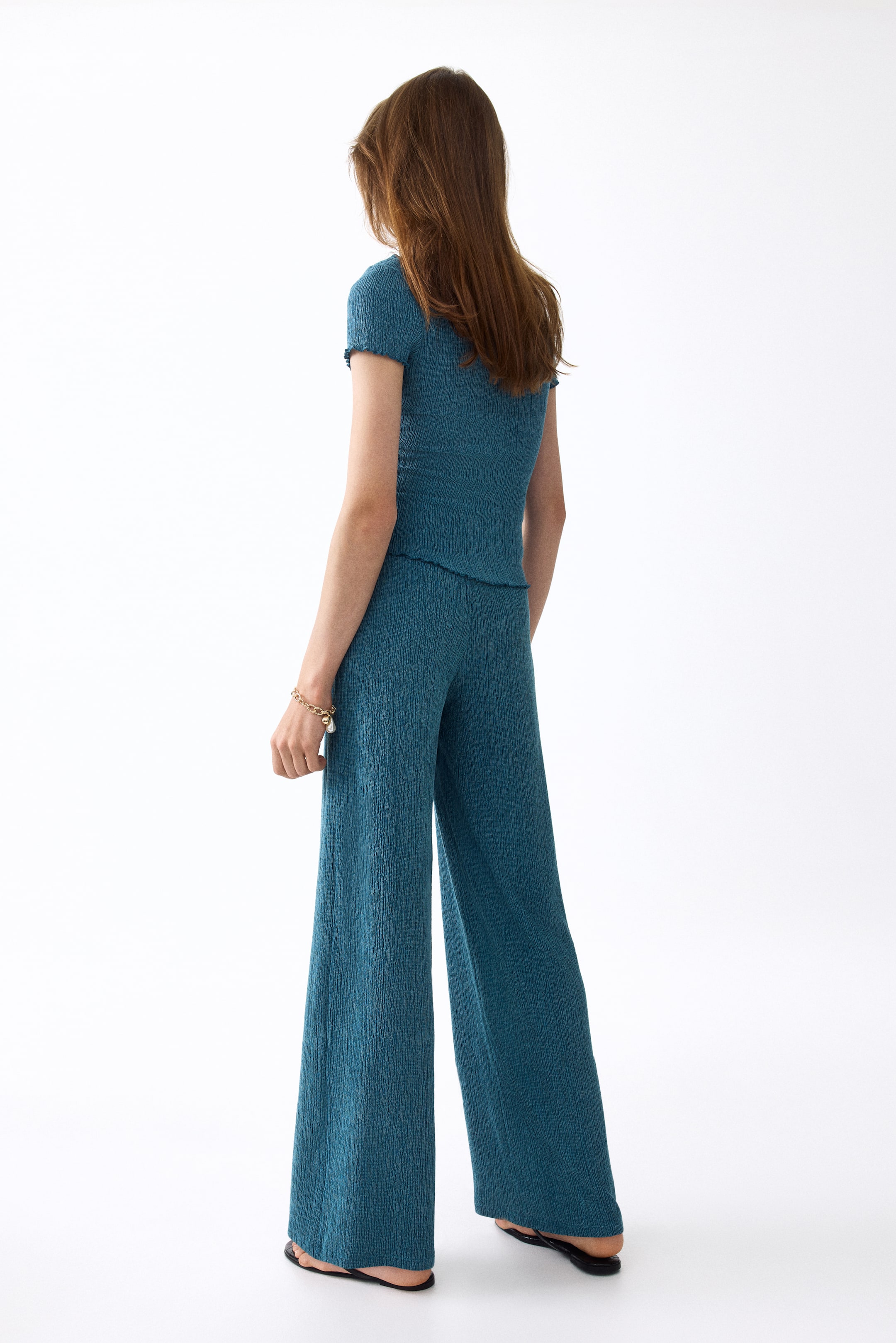 Crinkled Jersey Pants