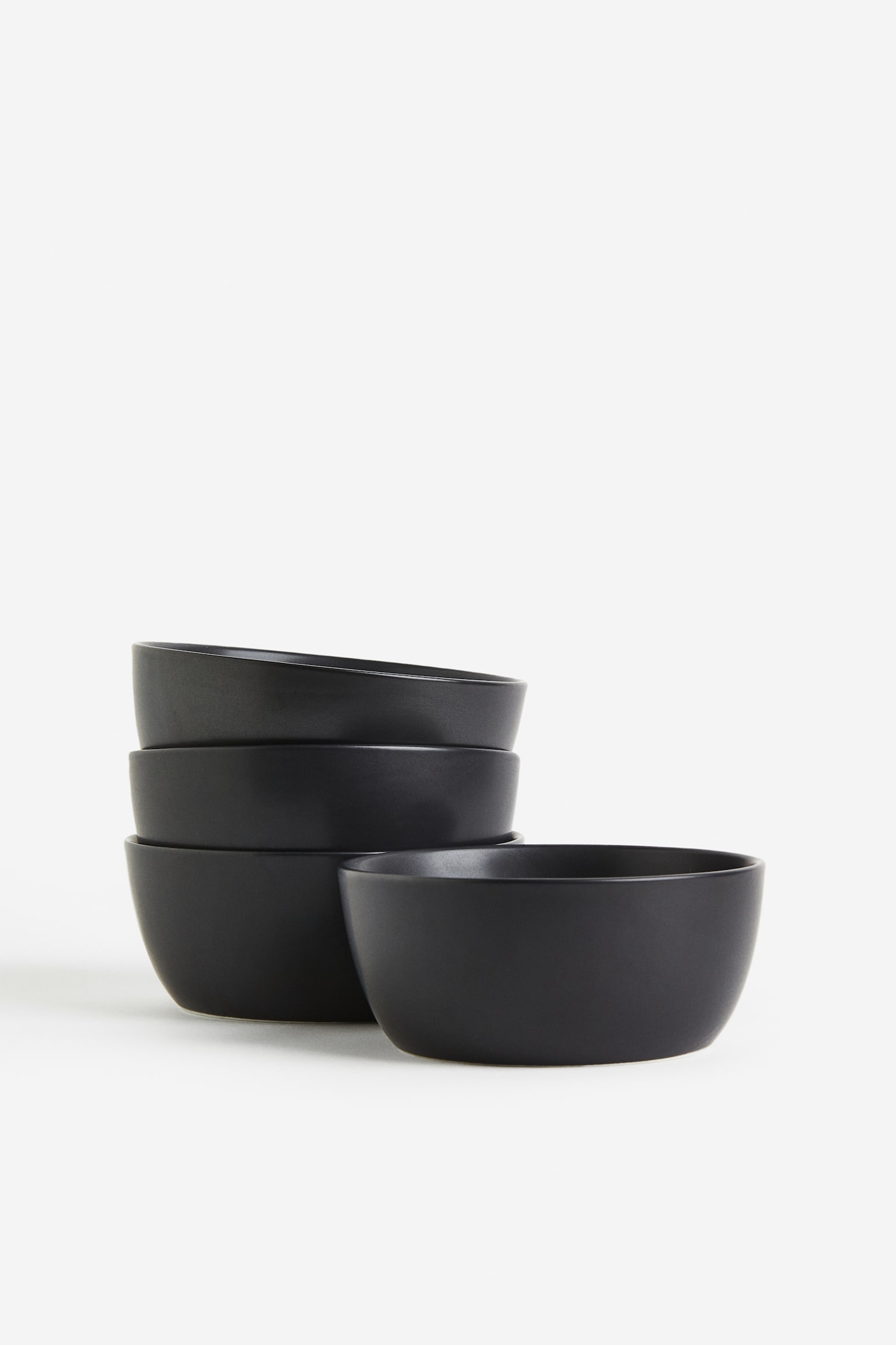 4-pack small porcelain bowls - Black - 2