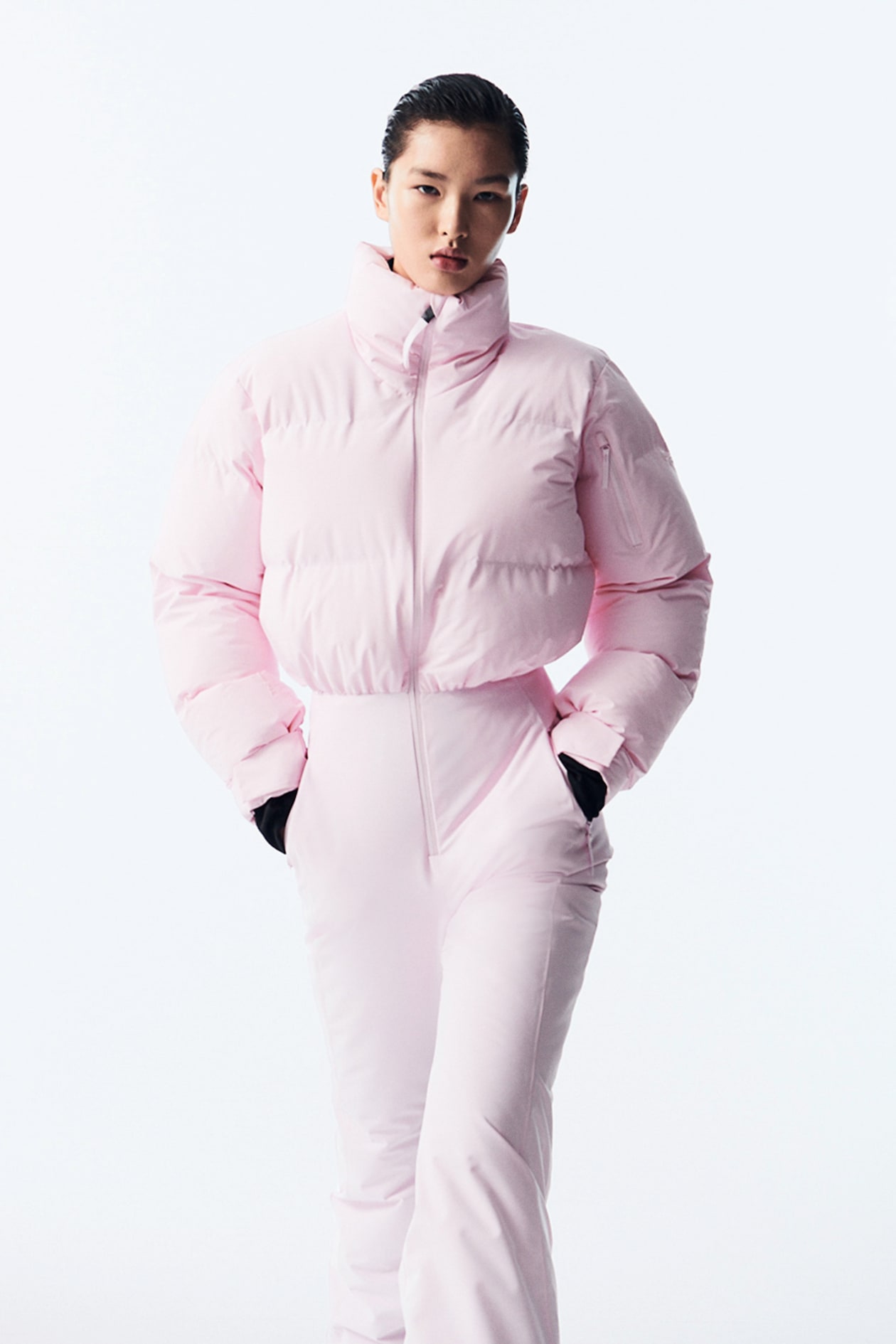 Padded all-in-one ski suit in ThermoMove™ Pink Ladies H&M GB
