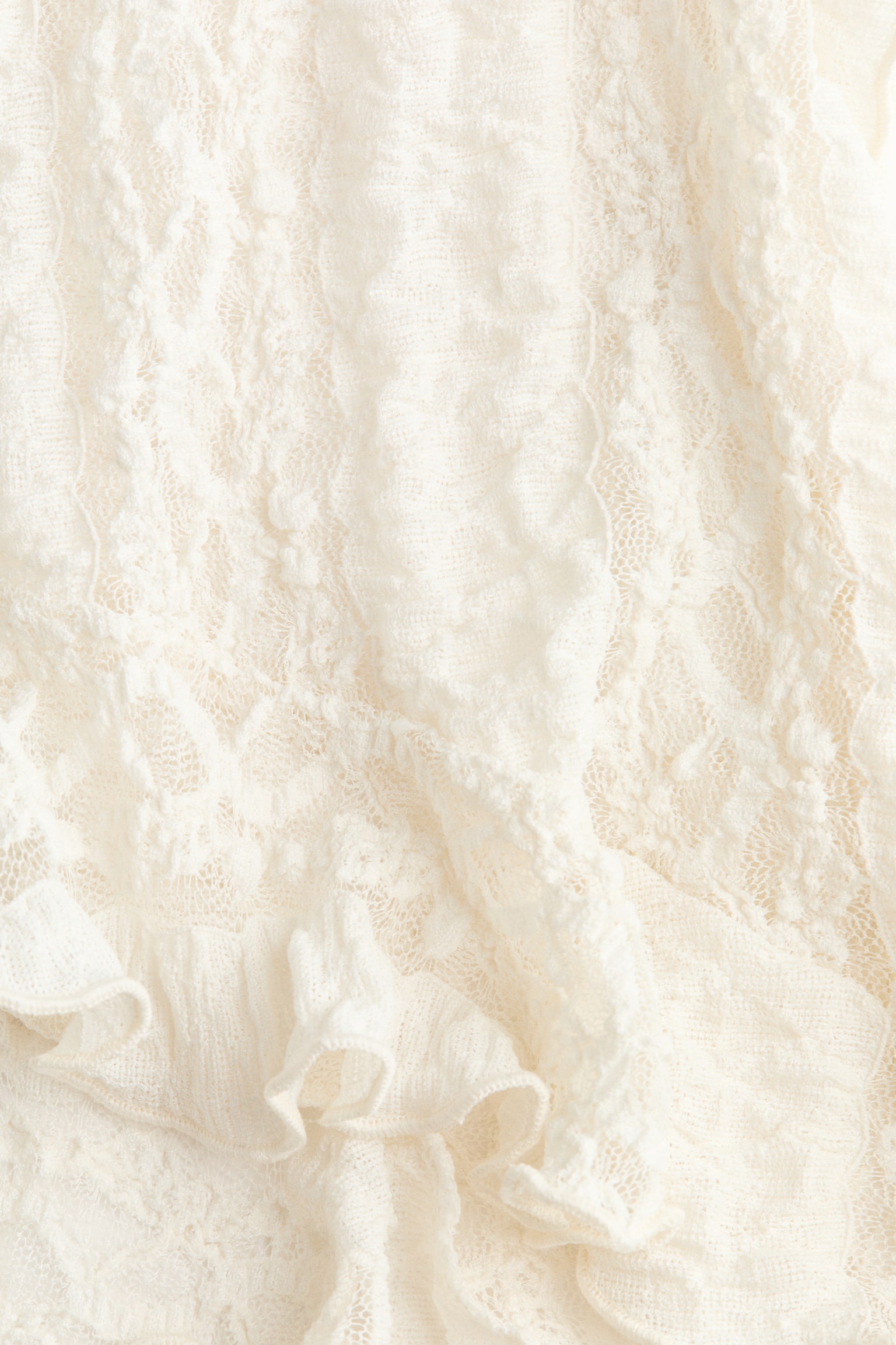 Halterneck lace beach top - Cream - 3