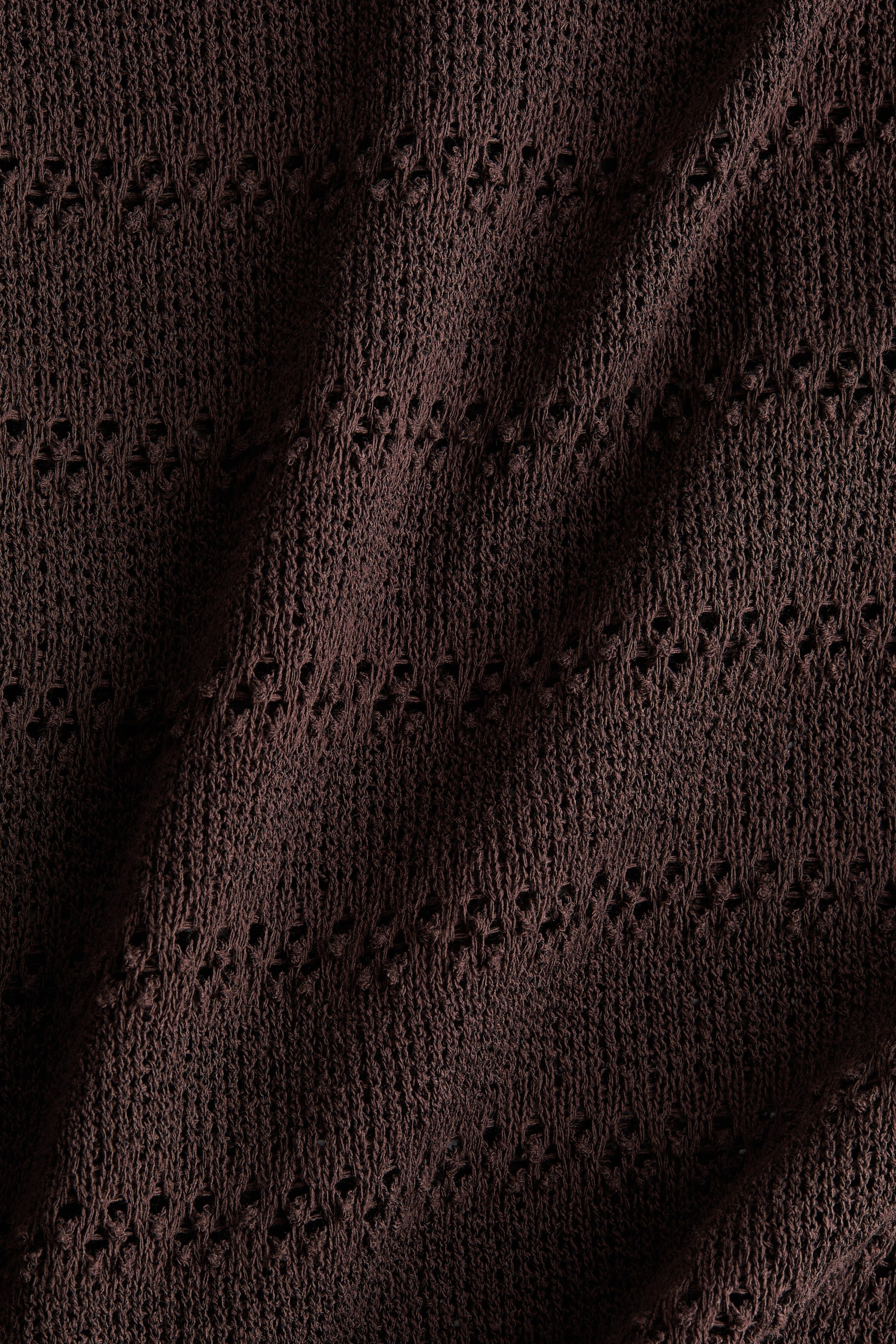 Crochet-Look Polo Shirt