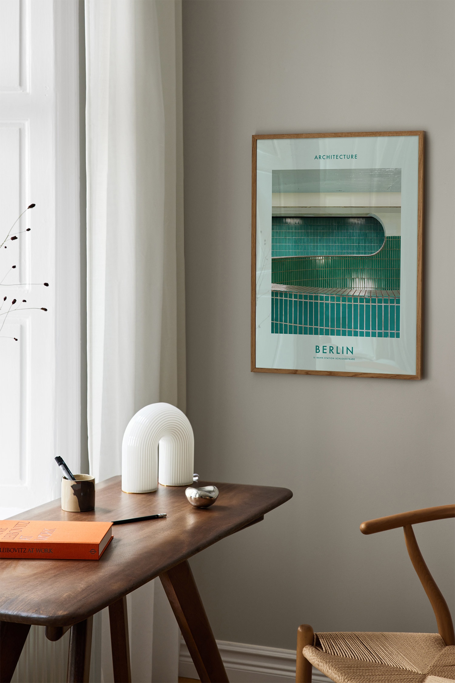 U-bahn Schlossstrasse Plakat - Grøn/beige