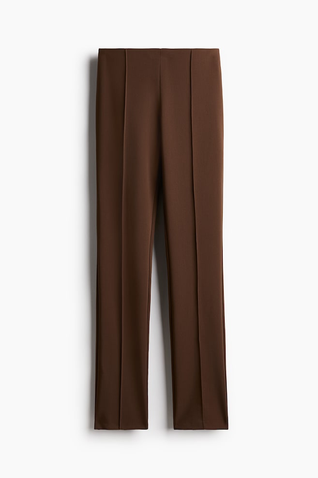 Slim tailored trousers - Dark brown/Dark purple/Grey - 1