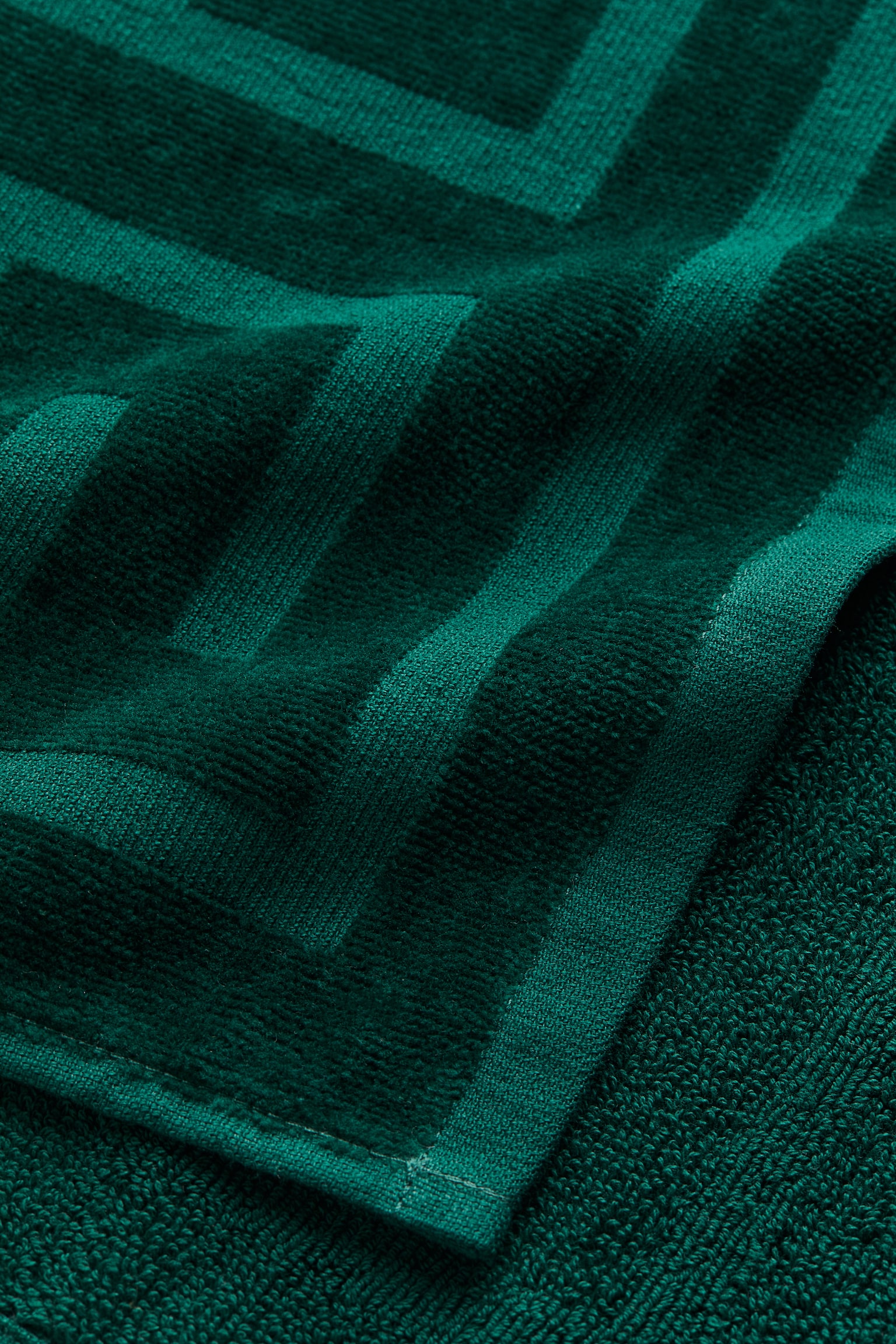 Burnout-patterned guest towel - Dark green/Patterned - 2