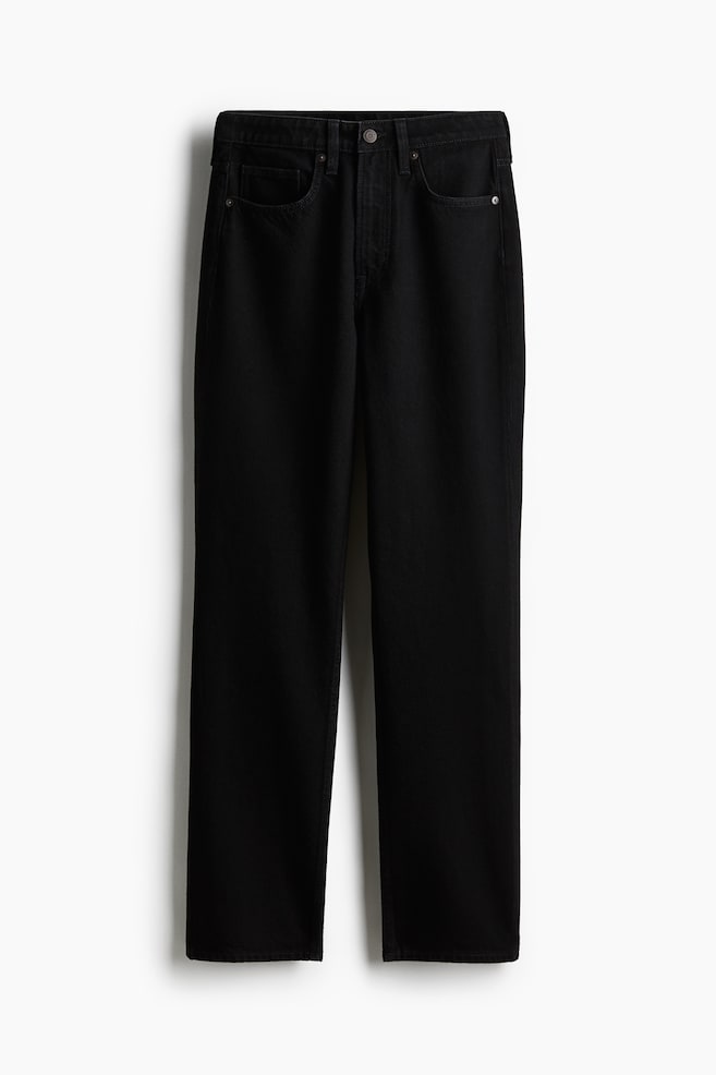 Straight High Jeans - Black - 1
