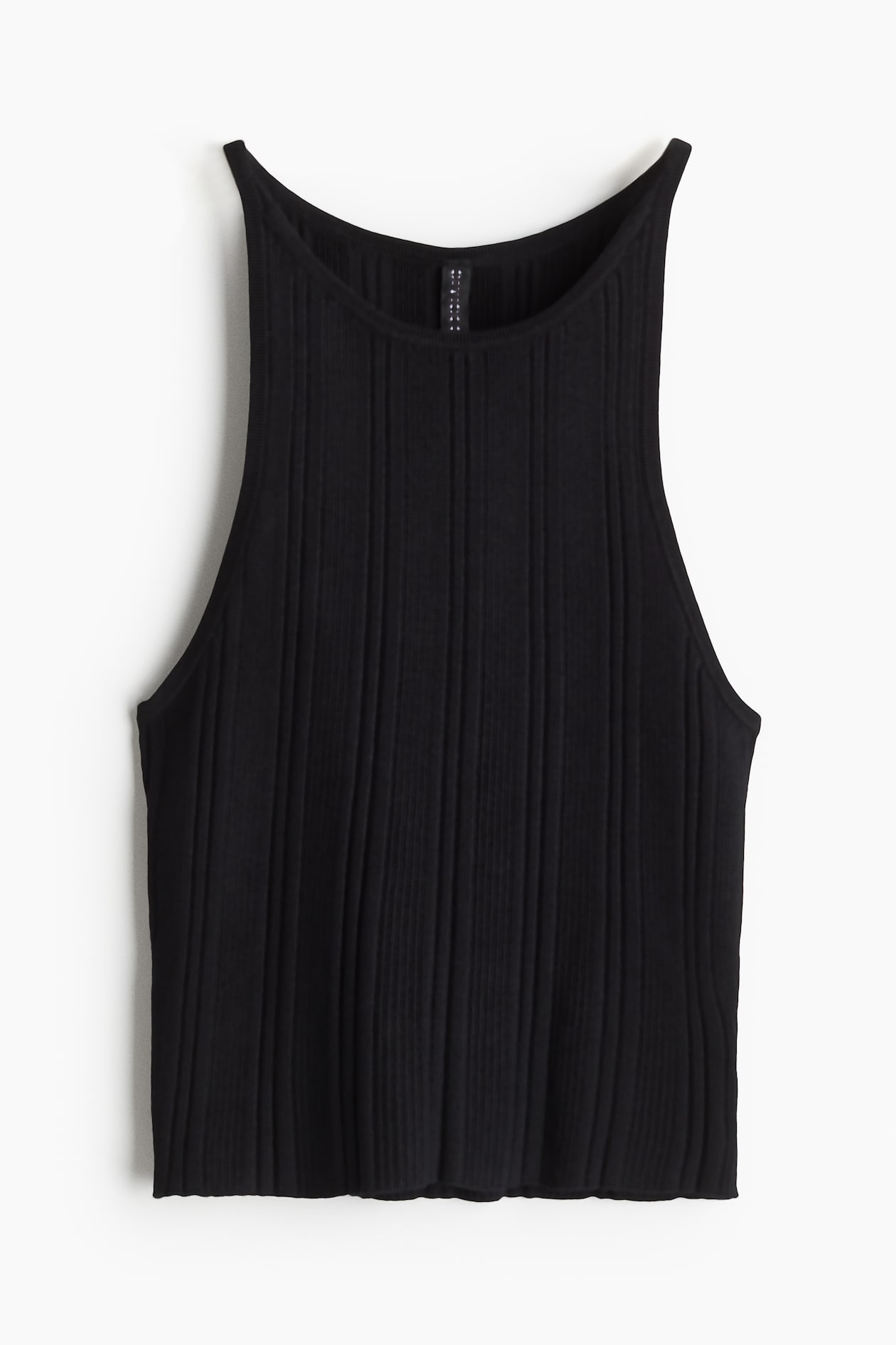 Black Ribbed Knit Tank Top (Medium) main image 1