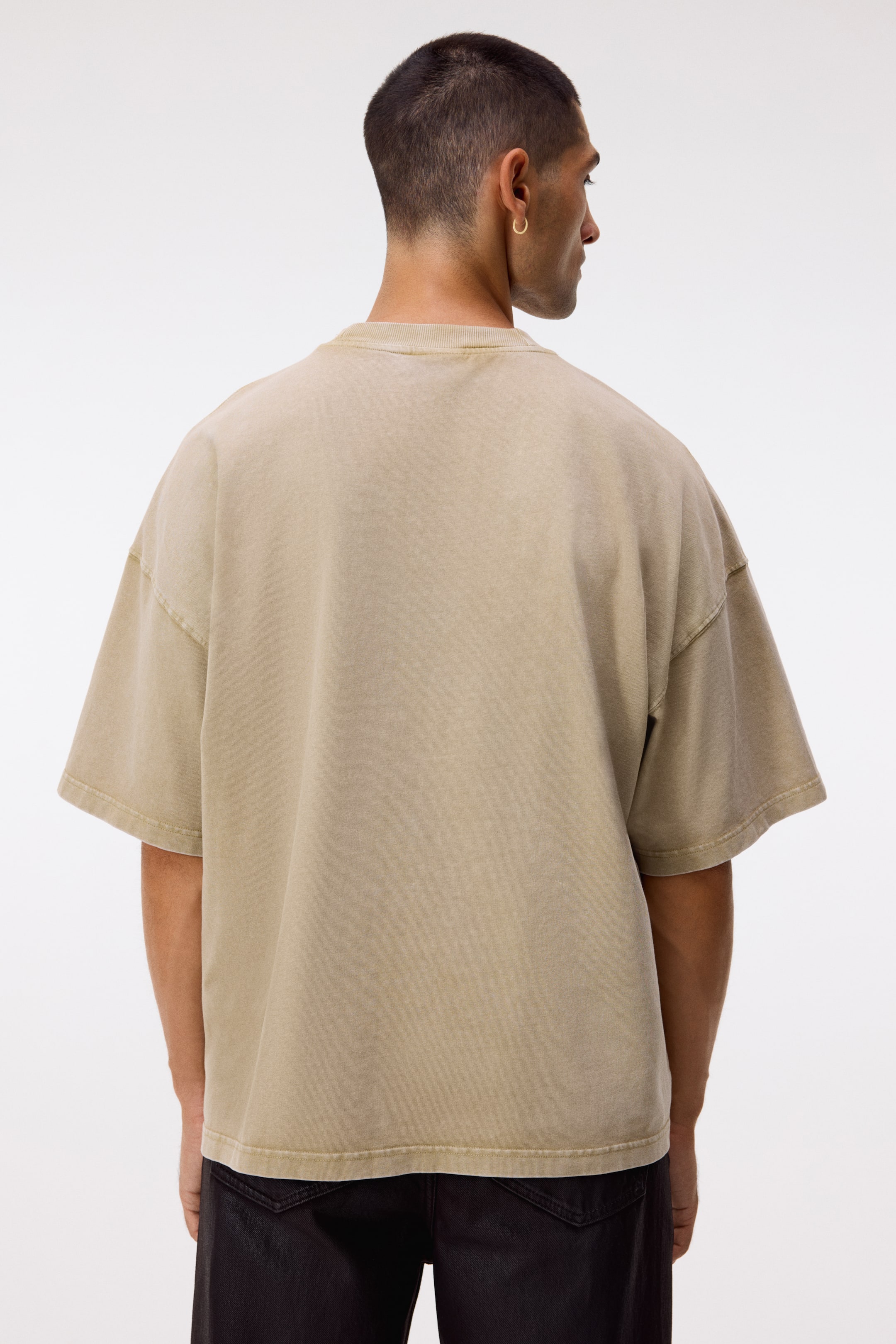 View larger image: Oversized-Fit T-Shirt - Dark beige/Sunset | H&M US 3