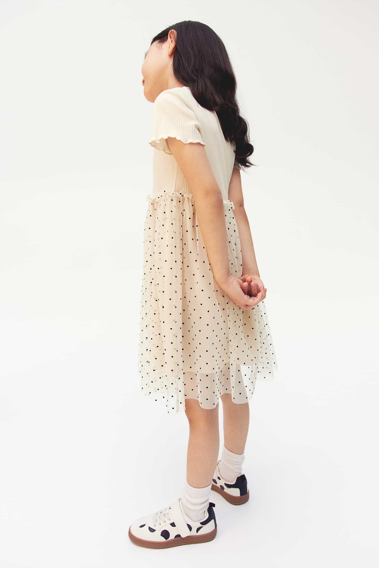 Tulle dress - Cream/Spotted/Pink/Light purple - 4