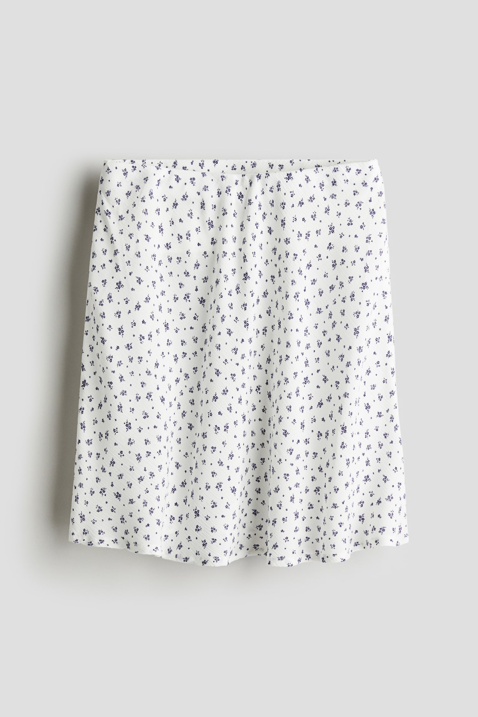 A-line skirt - White/Floral/Black/Blue/Patterned - 1