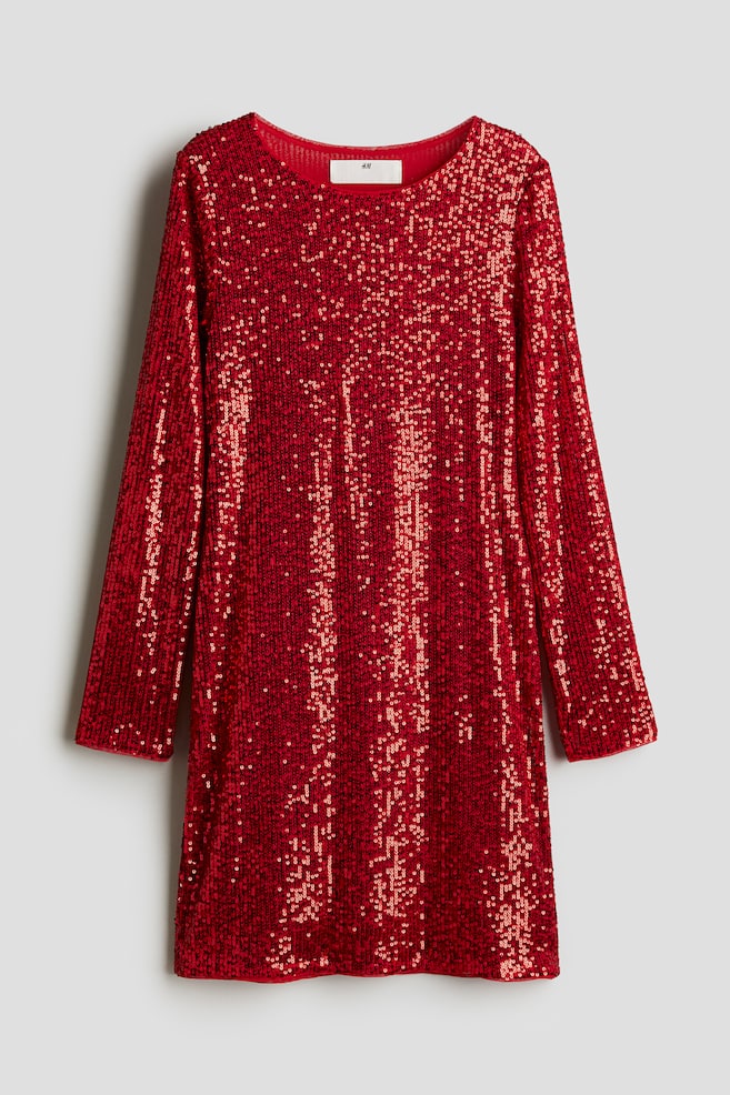 Sequined dress - Red - 1