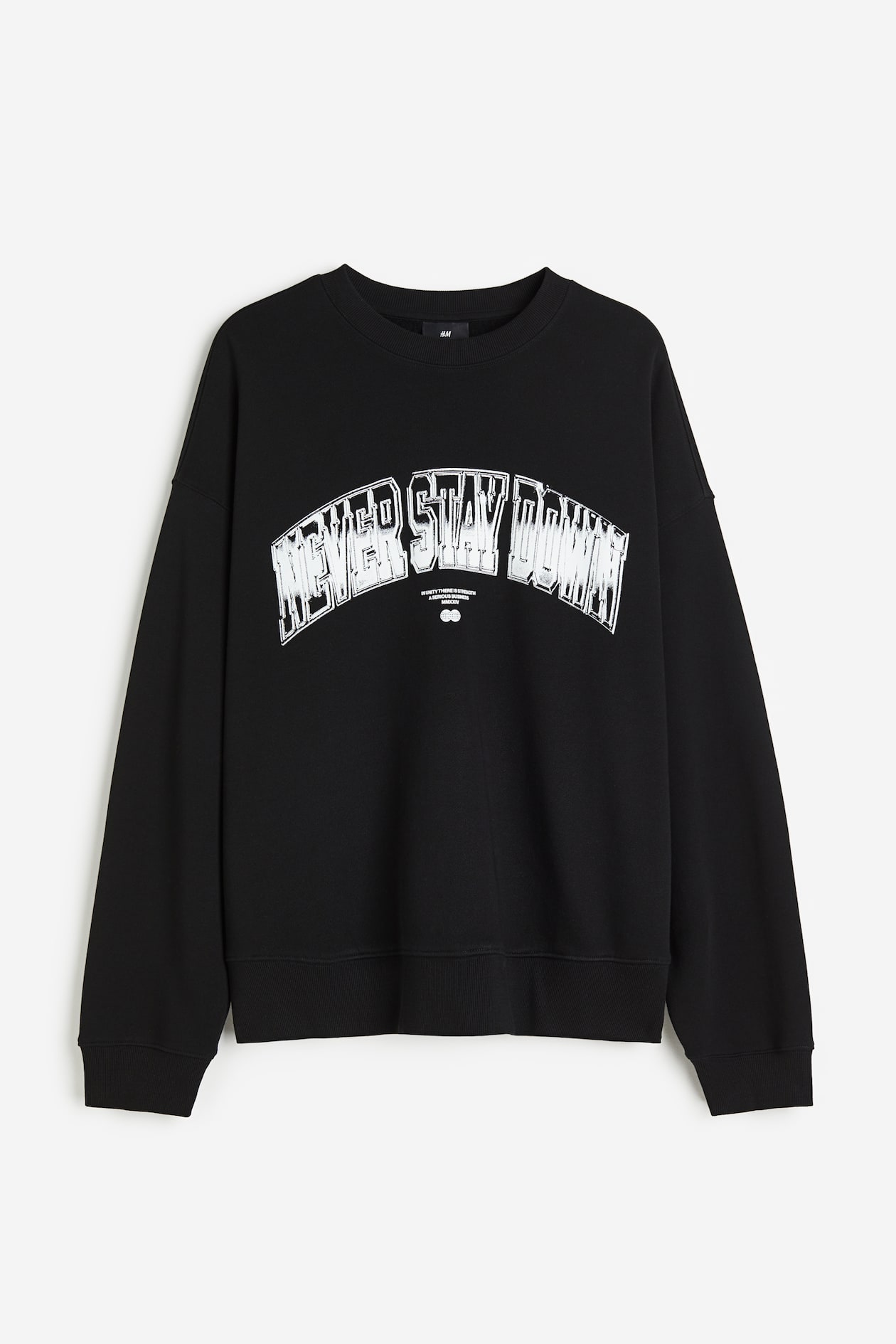 Relaxed Fit Printed sweatshirt Black/Never Stay Down Men H&M