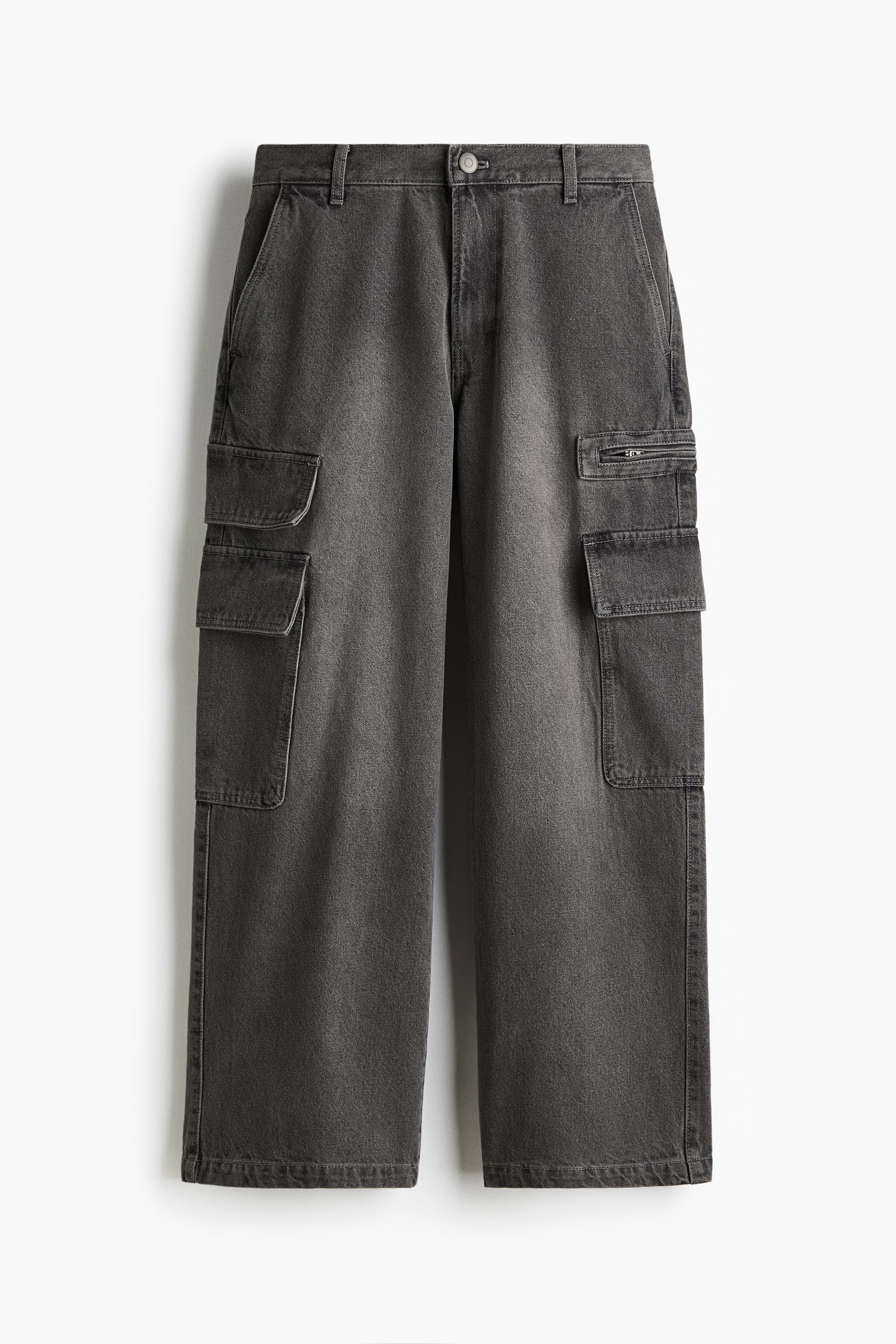 寬鬆工作牛仔褲 - 丹寧灰/丹寧黑