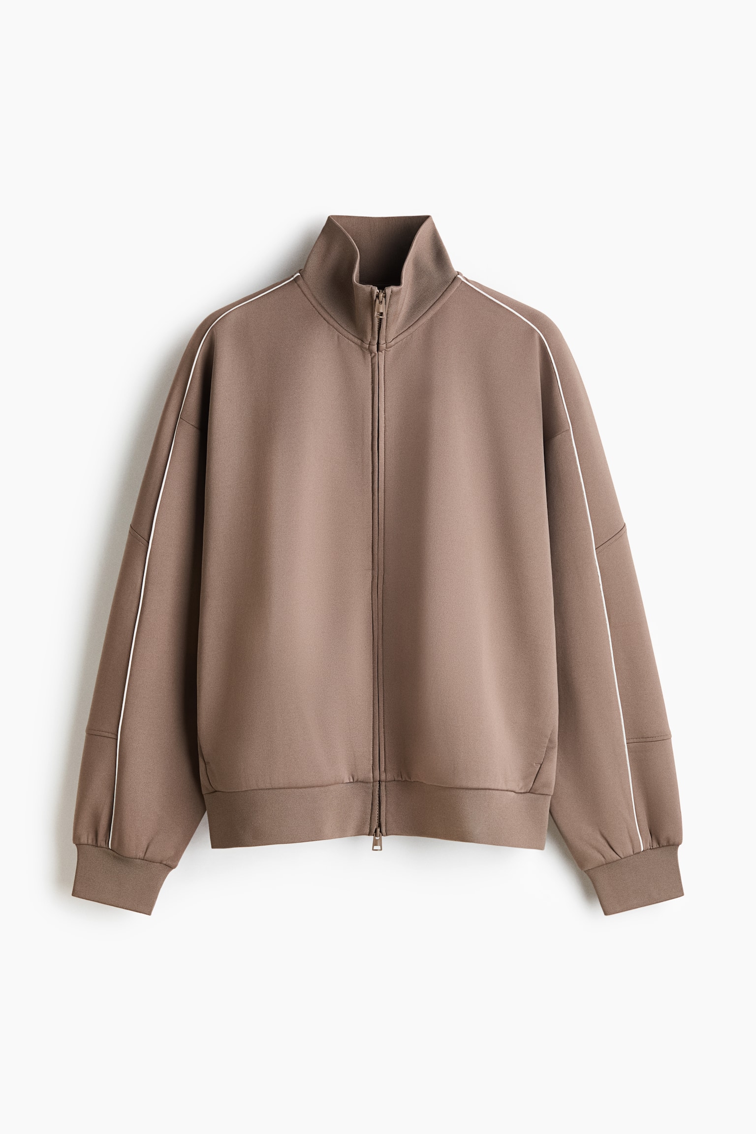 Мужская олимпийка H&M оверсайз из неопрена, цвет: Тёмный бежевый — фото 1