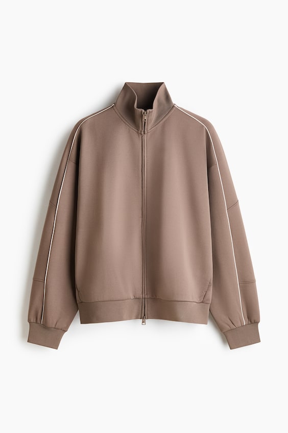 Мужская олимпийка H&M оверсайз из неопрена, цвет: Тёмный бежевый