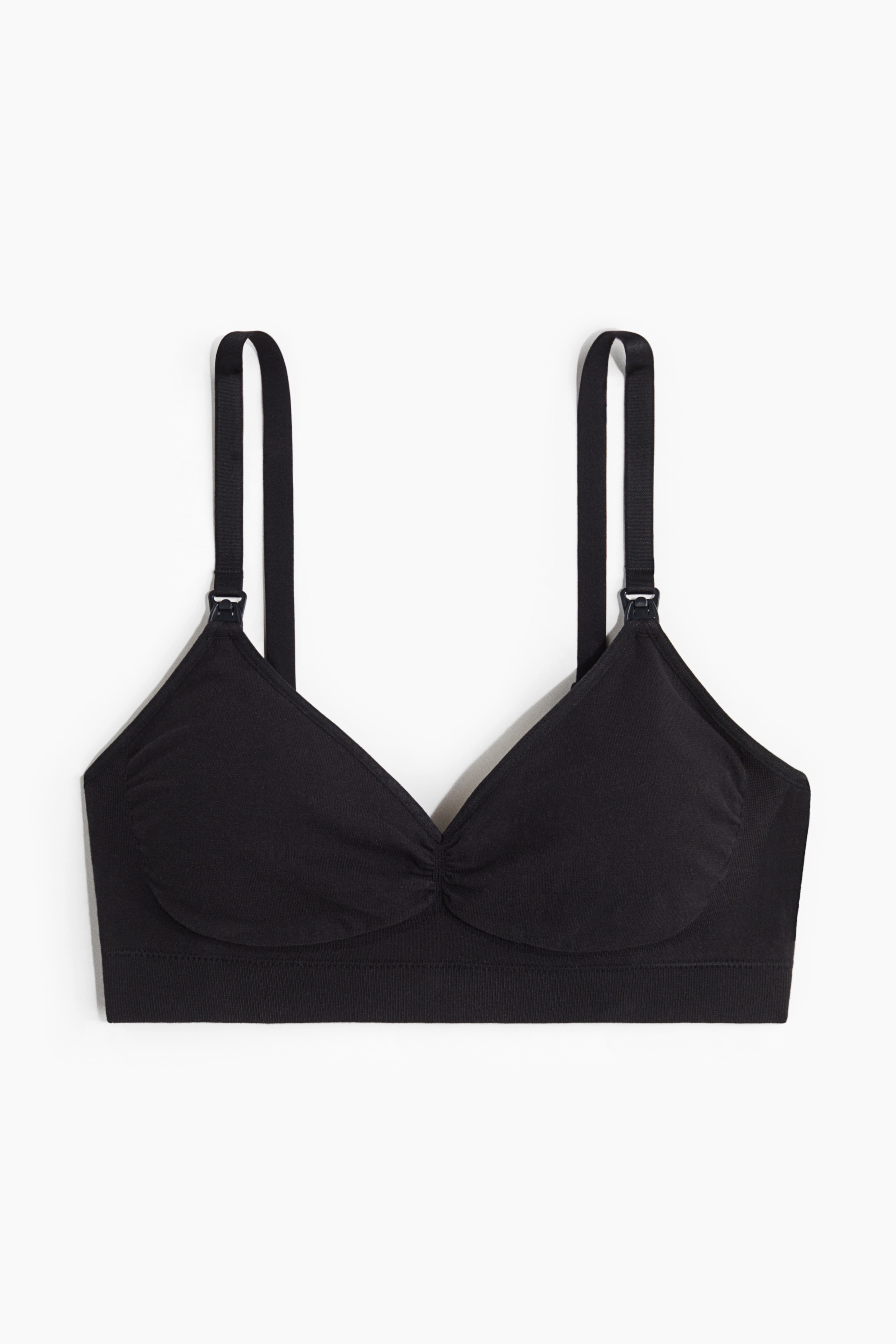 MAMA Seamless Padded Cotton-Blend Nursing Bra