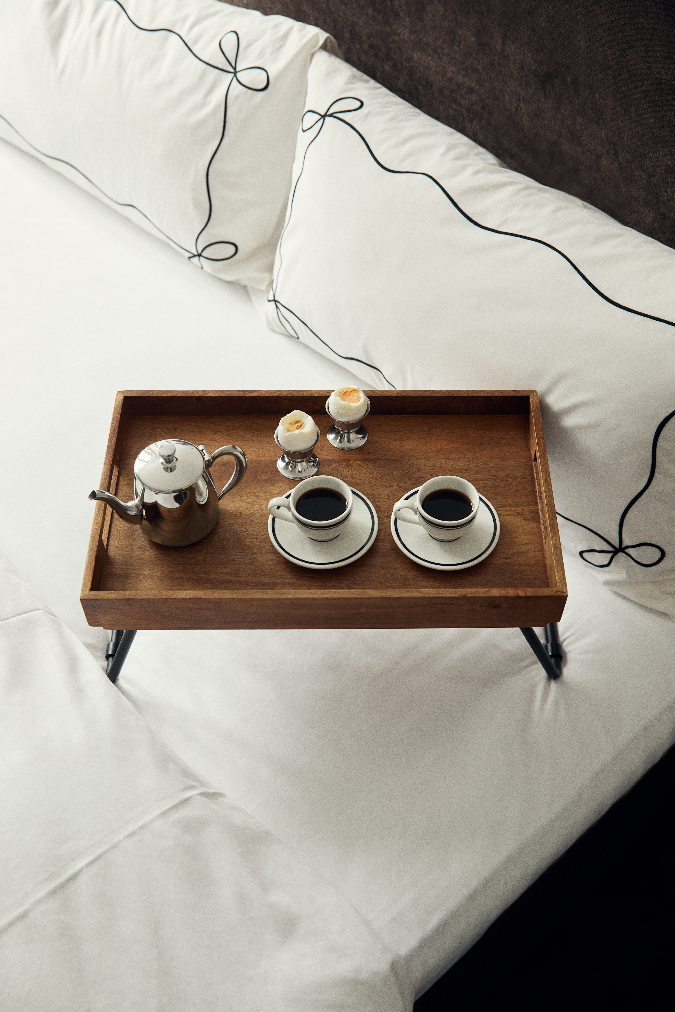 Wooden bed tray - Brown