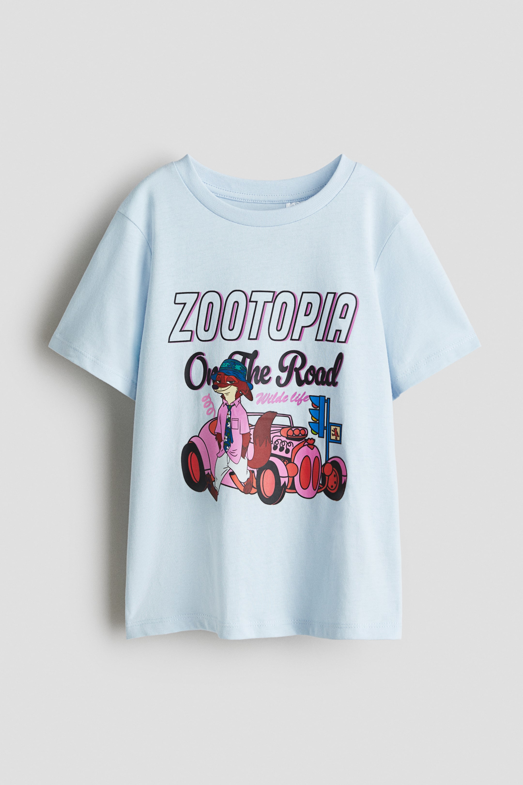 View larger image: Printed cotton T-shirt - Light blue/Zootopia - Kids | H&M HK 5