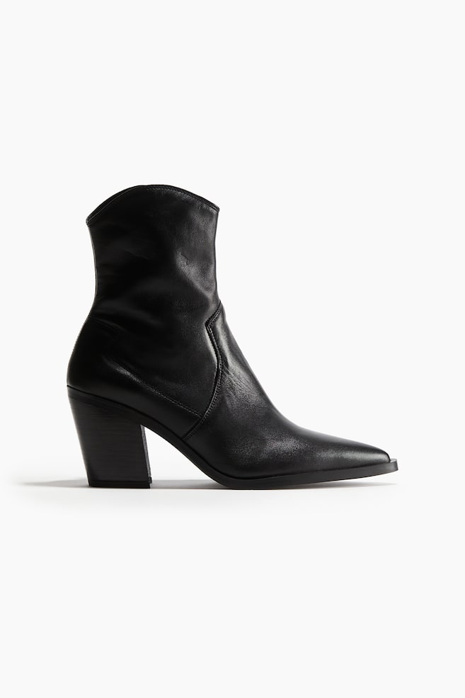 Leather cowboy boots - Black - 1