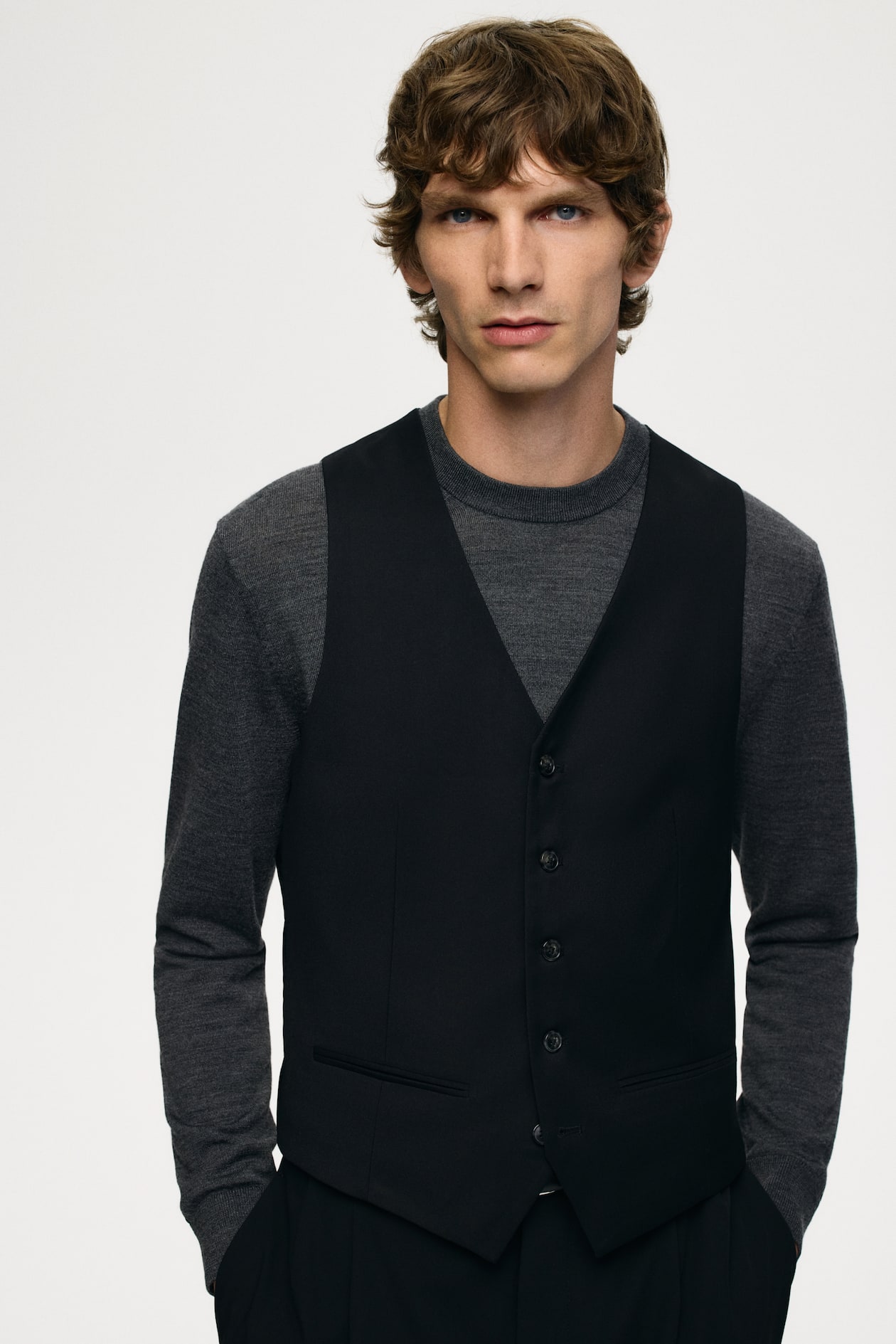 Chaleco de traje Slim Fit Negro HOMBRE H&M ES