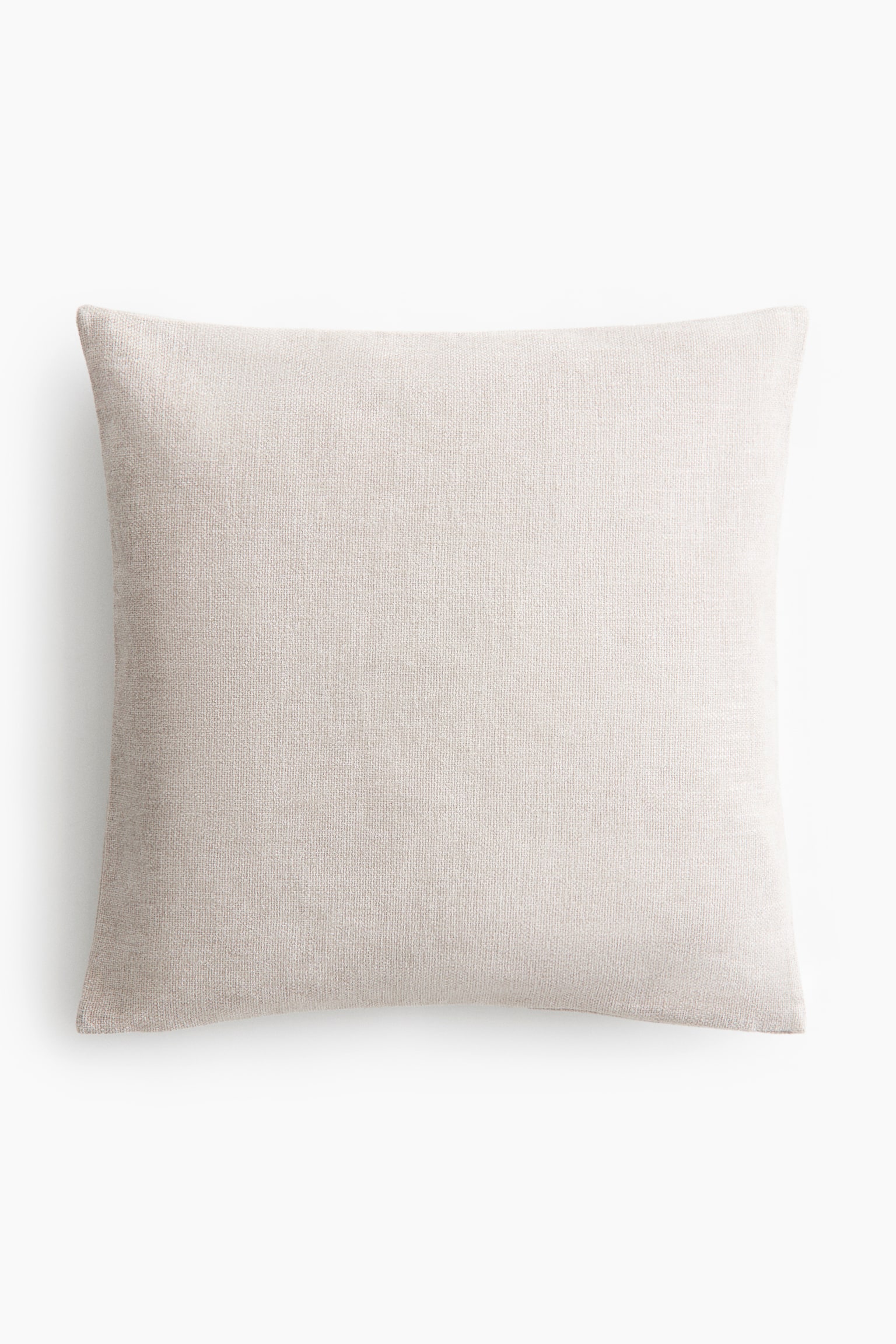 Housse de coussin en fil chenille - Grège clair/Crème/Gris clair - 1
