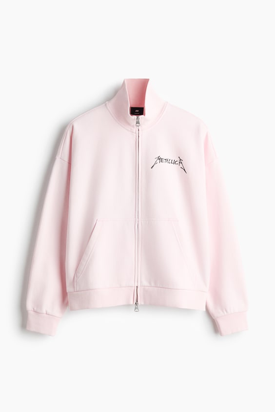 Мужские куртки H&M Oversized Printed Jacket with Zipper