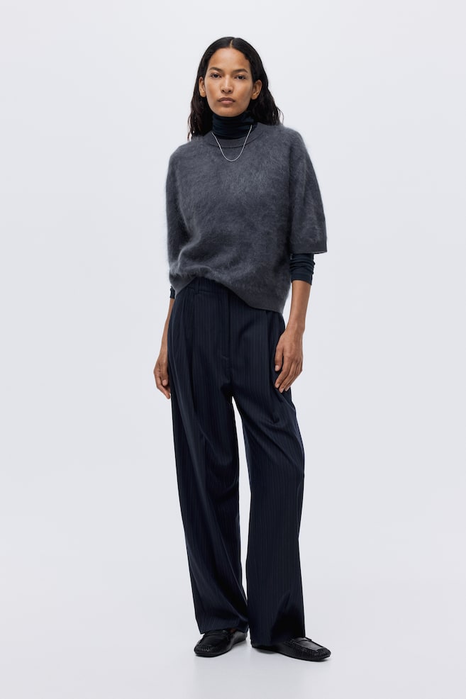 Top en cachemire brossé-Gris foncé - 6