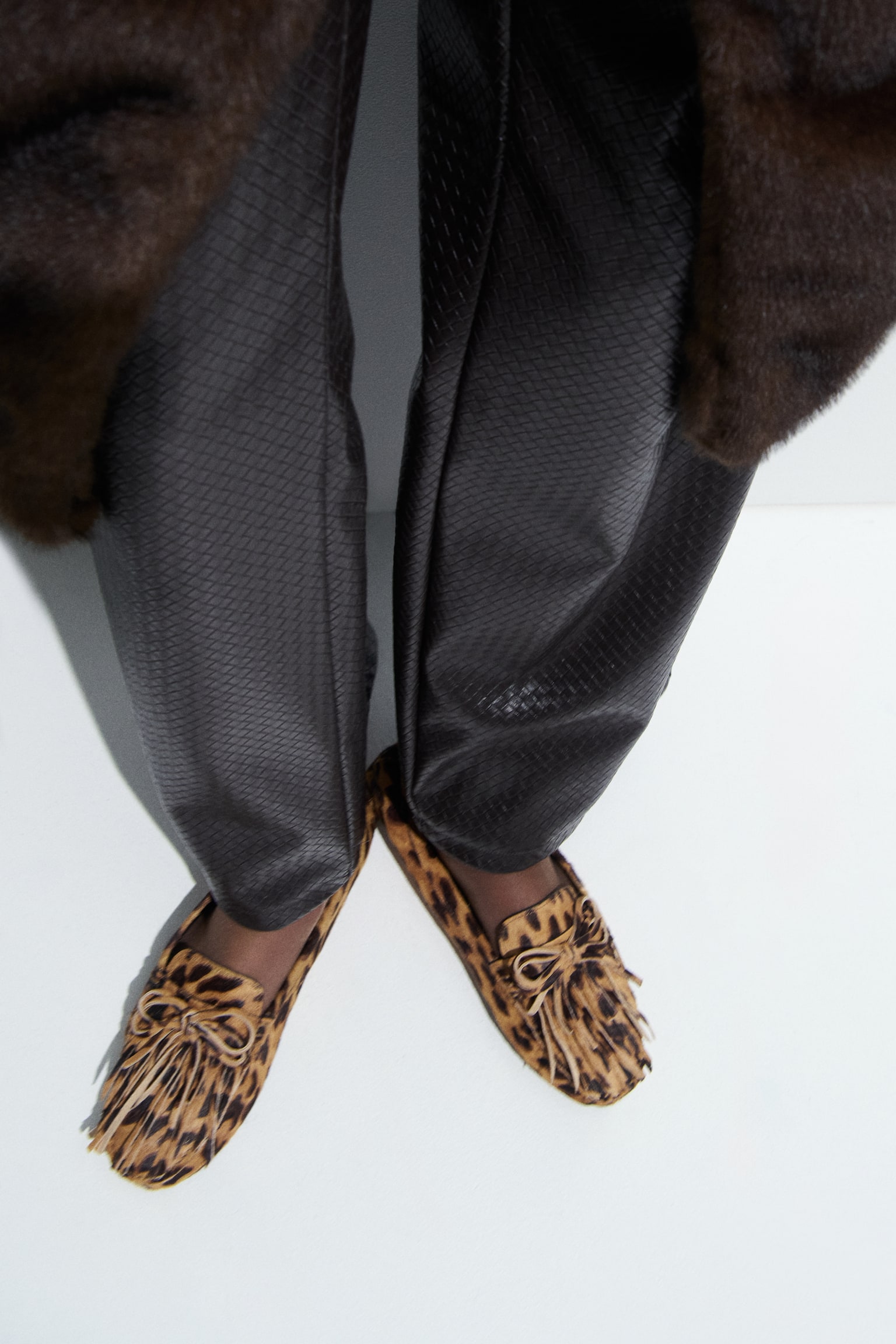 Leather loafers - Beige/Faux leopard/Brown/Black - 1