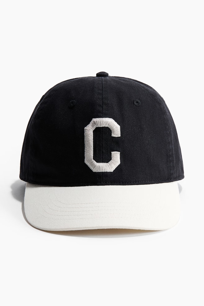 Gorra de algodón con diseño bordado - Negro/C/Azul oscuro/C/Borgoña/W - 1